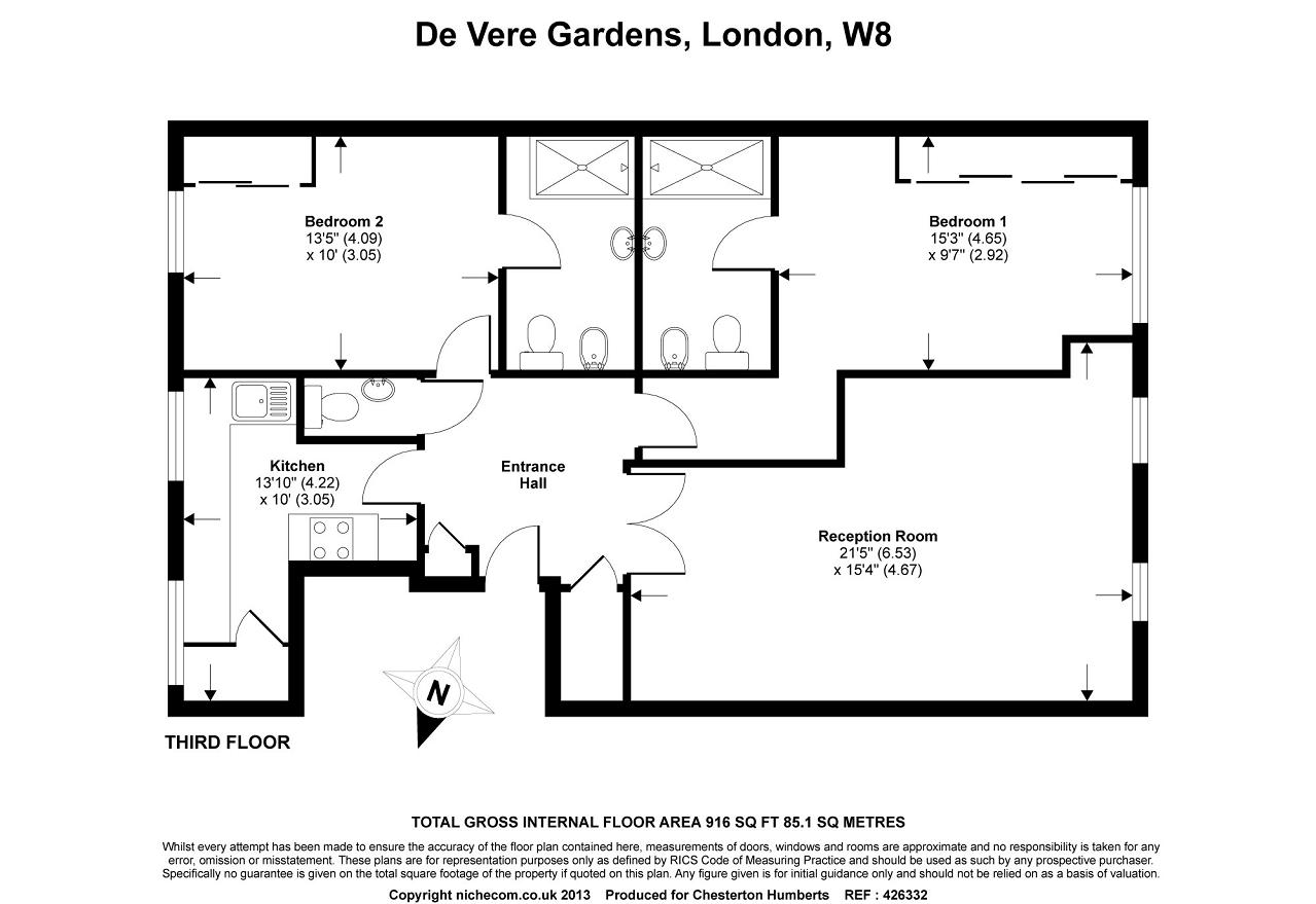 2 Bedrooms Flat to rent in Fordham Court, 9-13 De Vere Gardens, London W8