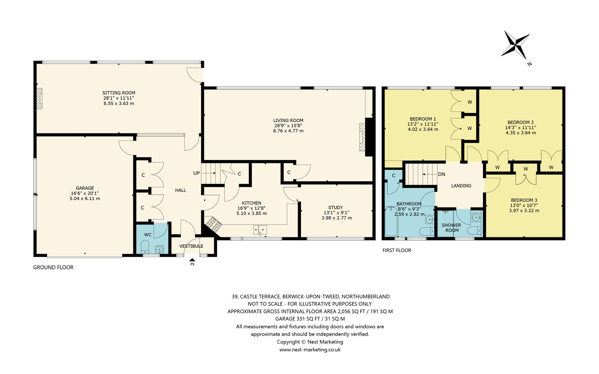 Heathcliff, Castle Terrace, Berwick-Upon-Tweed floorplan