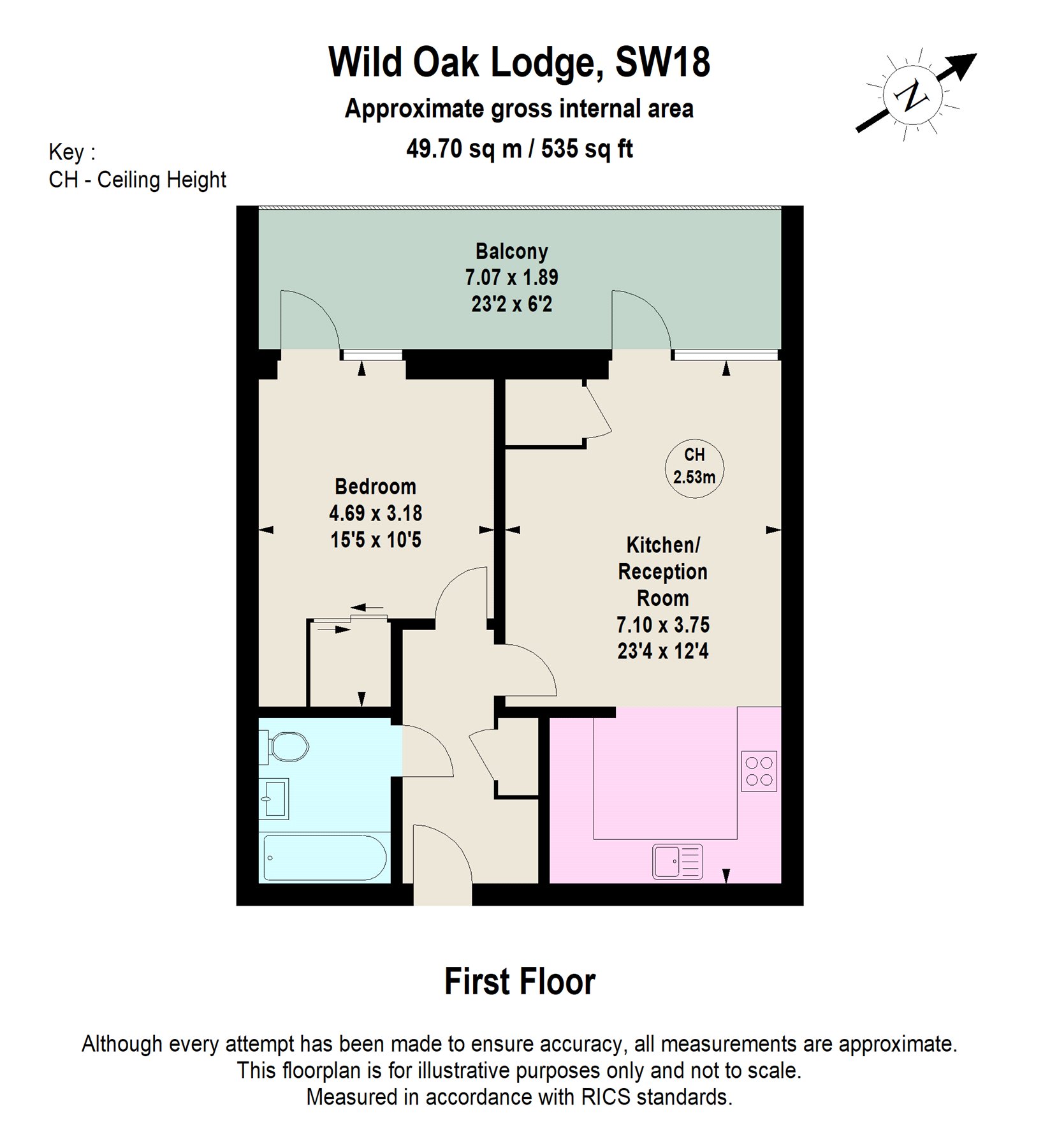 3 Wild Oak Lodge, 63, Heathfield Square, London floorplan