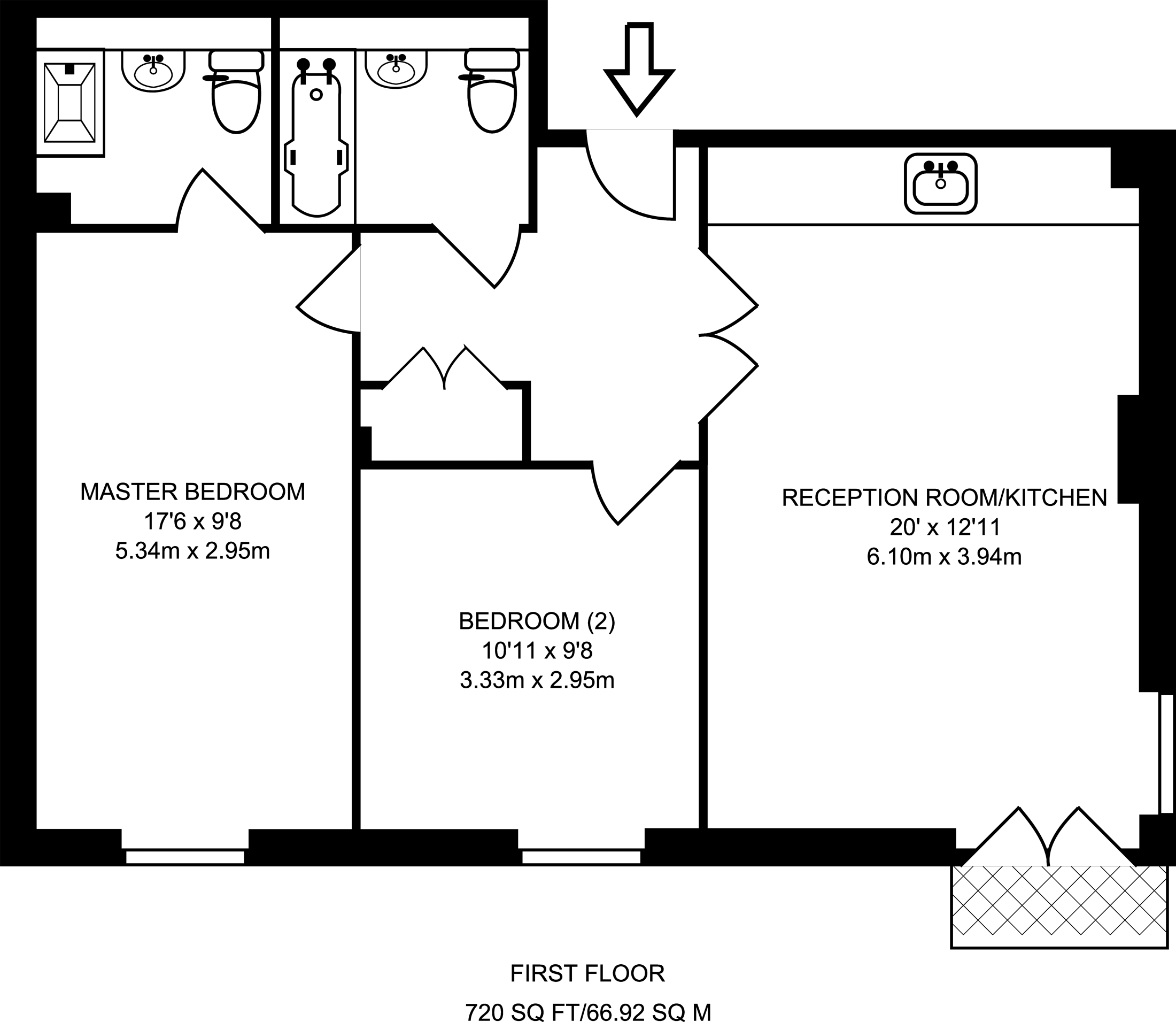 2 Bedrooms Flat to rent in Dawes Road, Fulham SW6