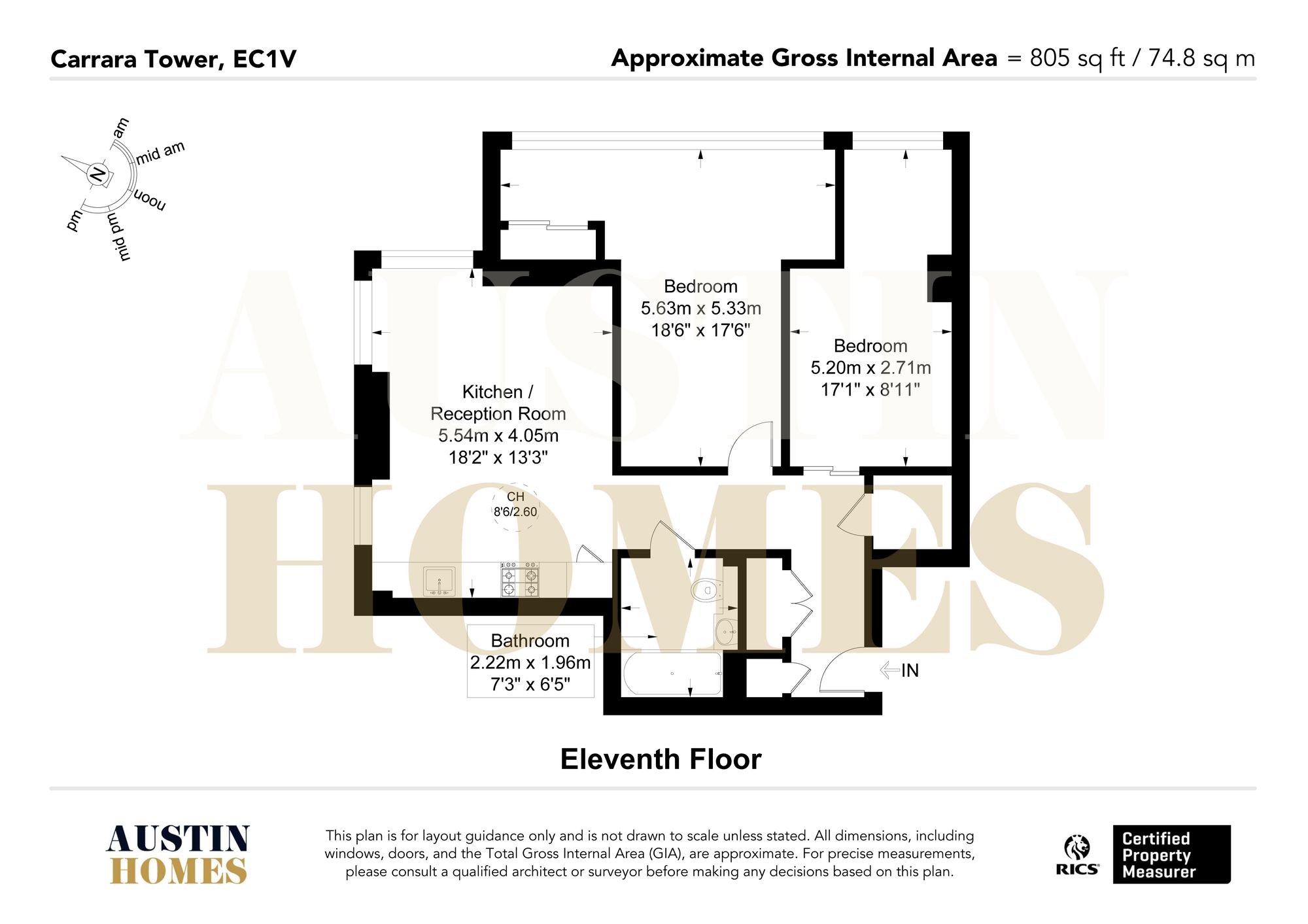 Apt 59, Carrara Tower, London floorplan