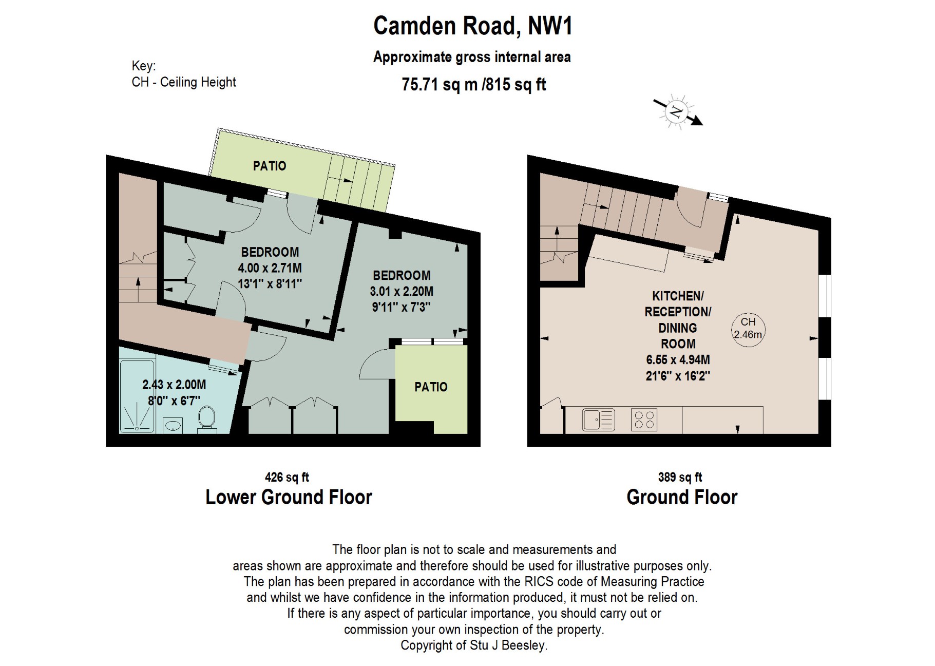 154, Bayham Street, London floorplan