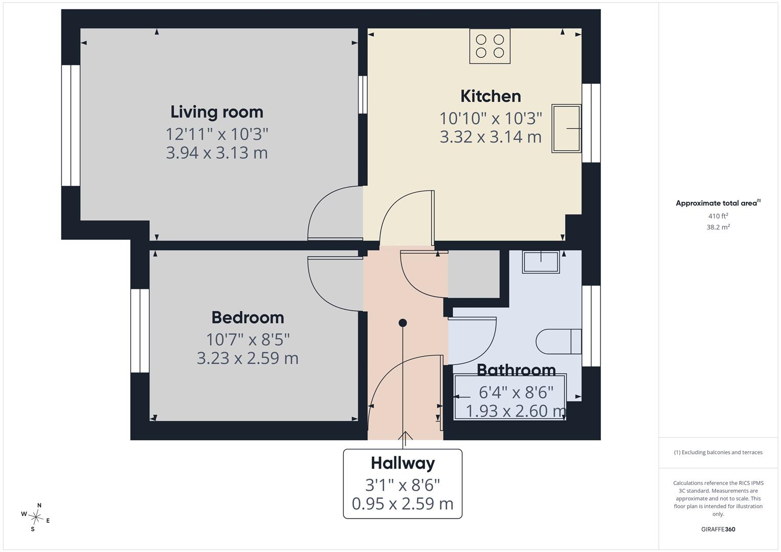 Flat 3 Eastboro Court, Garrett Street, Nuneaton floorplan