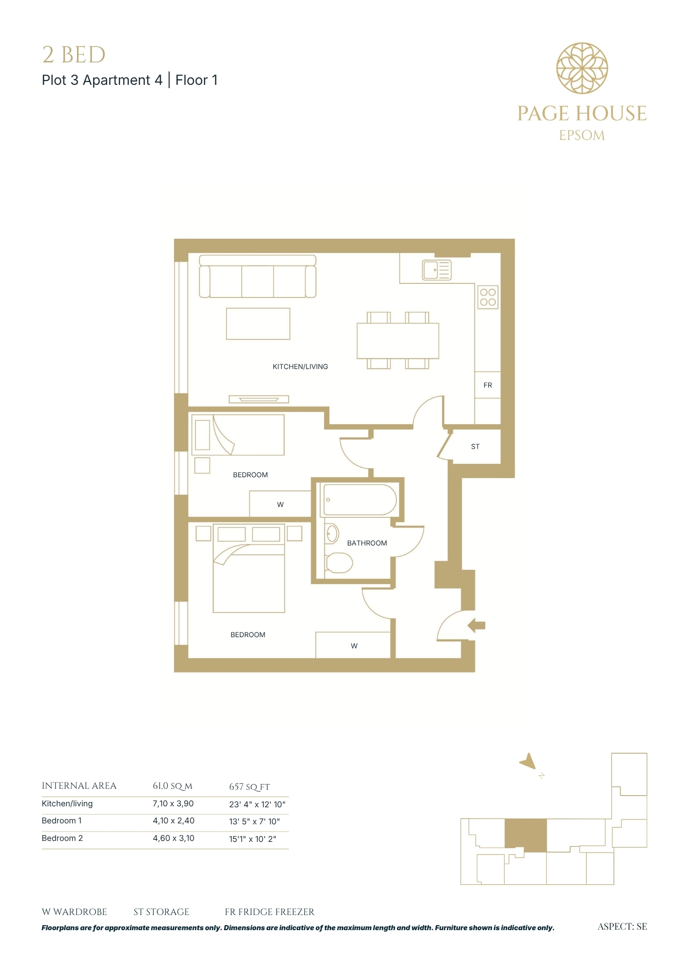 Plot 3a, Flat 4, Page House, East Street, Epsom floorplan