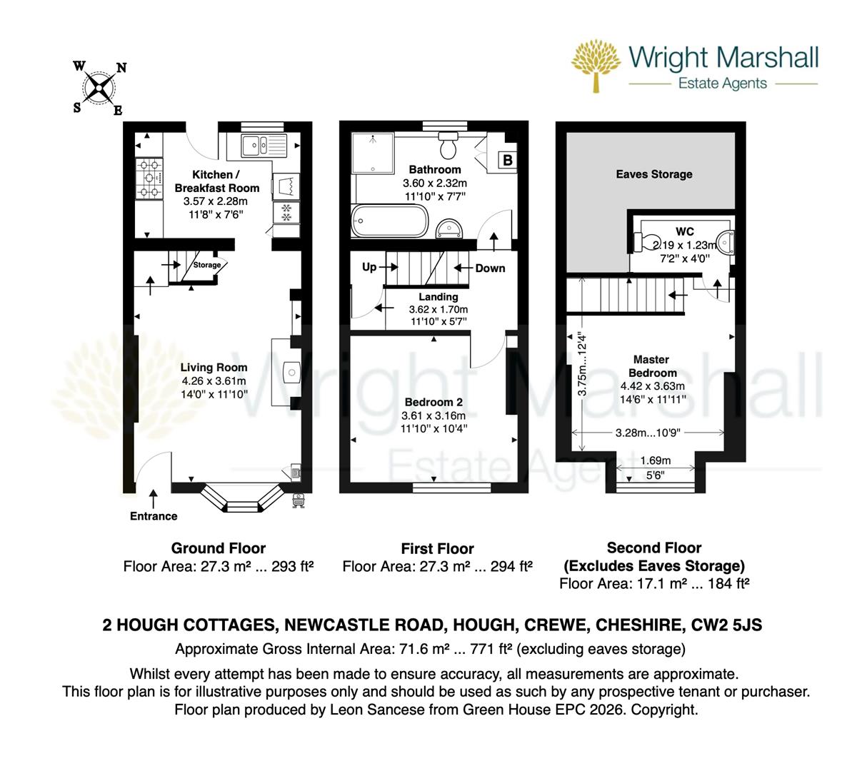 2 Hough Cottages, Newcastle Road, Crewe floorplan