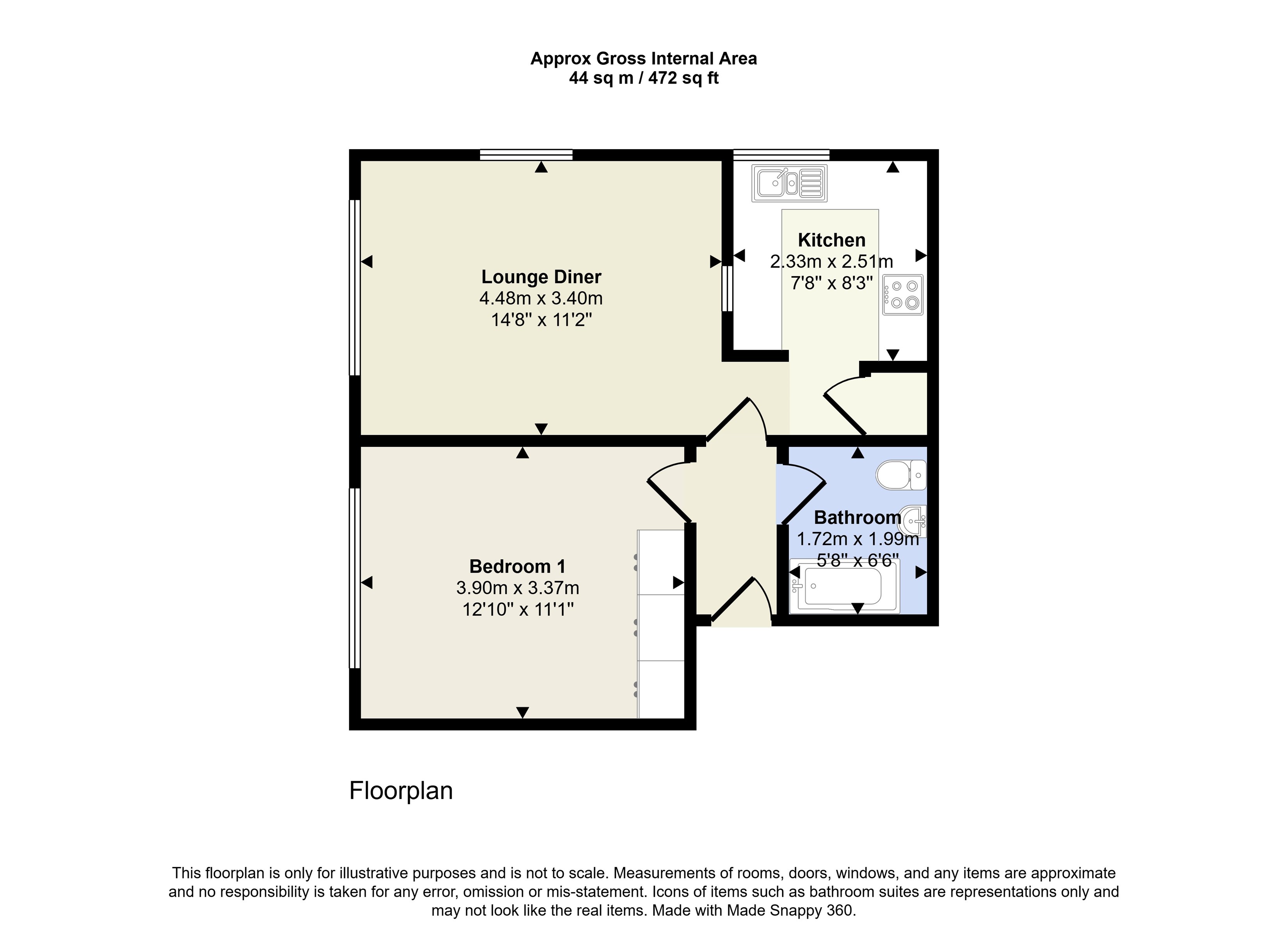 12, Doris Court, Norfolk Avenue, Toton, Nottingham floorplan