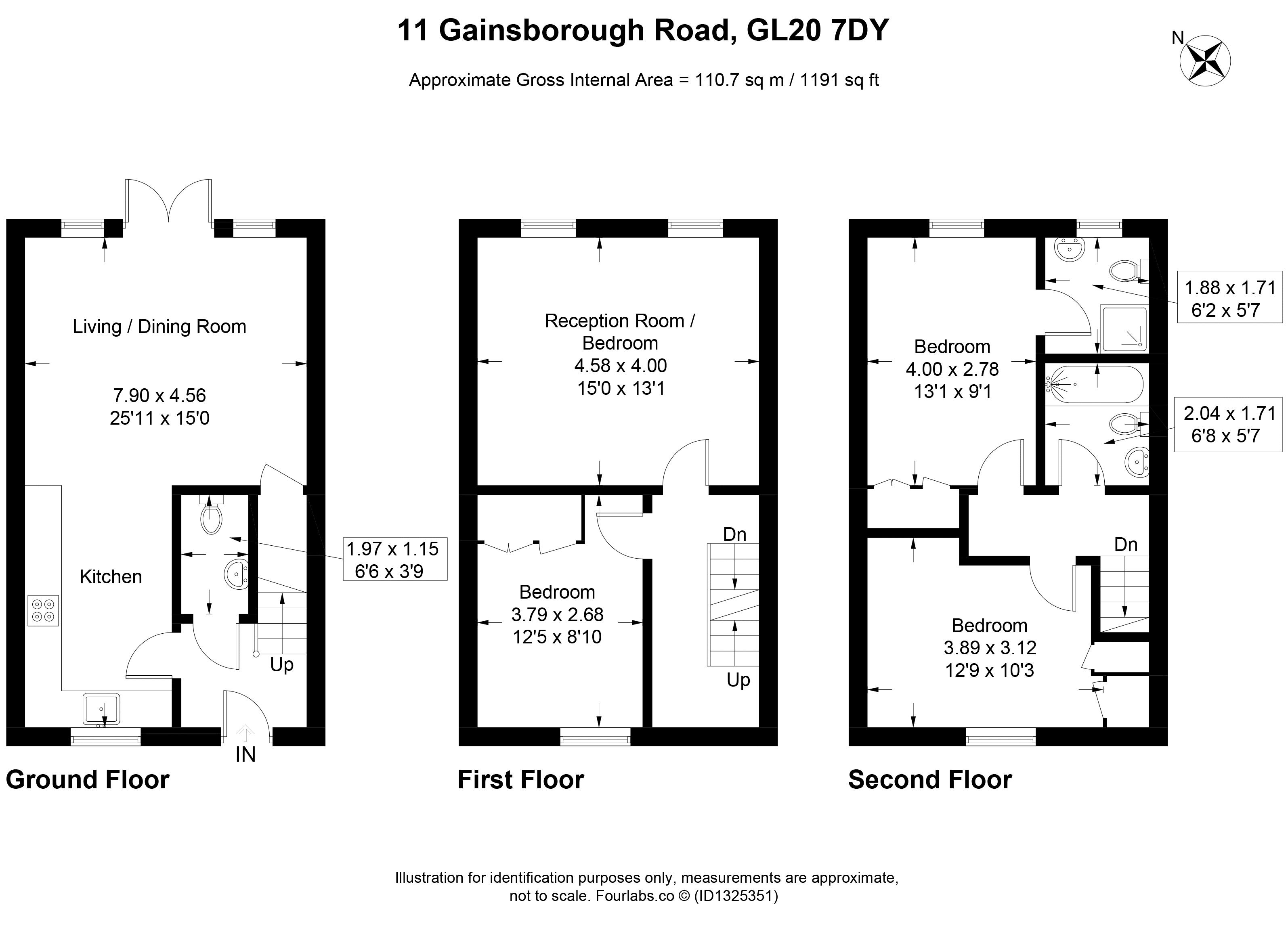 11, Gainsborough Road, Tewkesbury floorplan