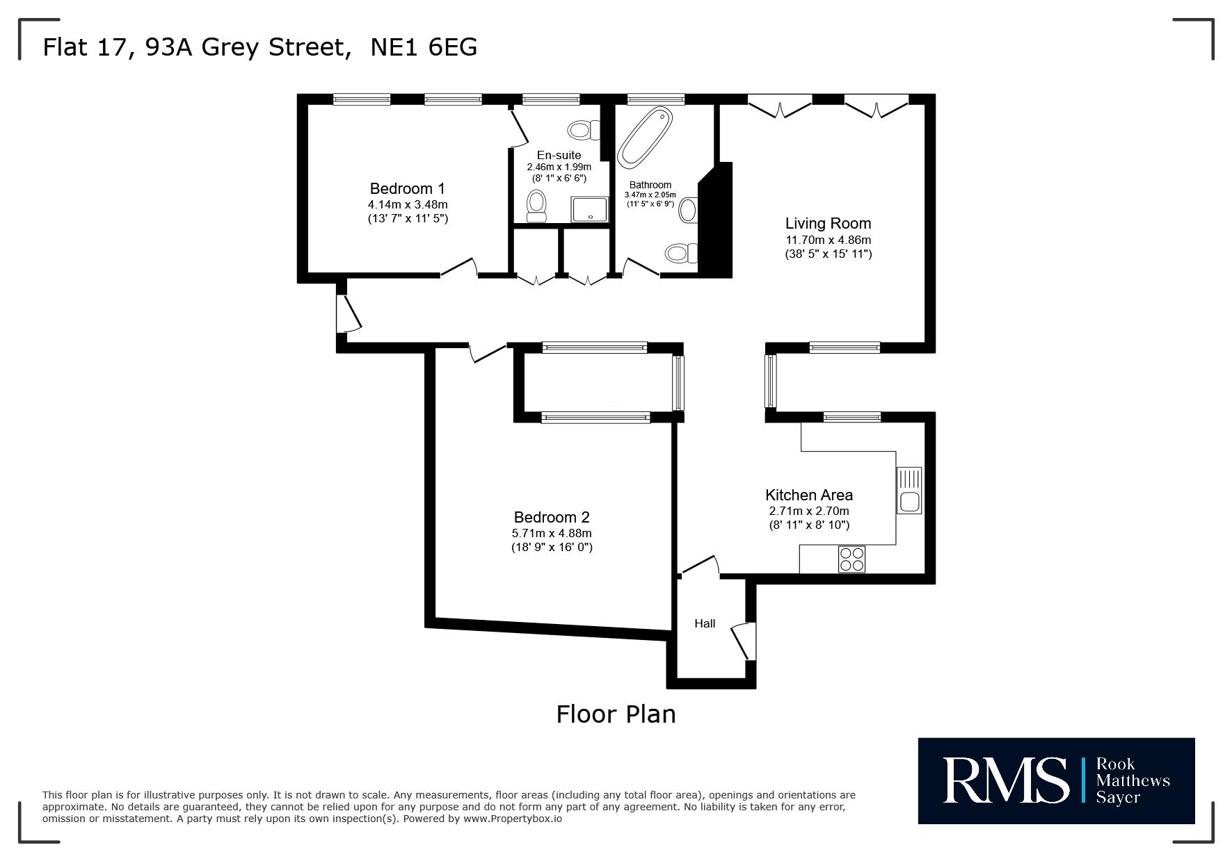 Flat 17, Central Exchange Building, 93a, Grey Street, Newcastle Upon Tyne floorplan