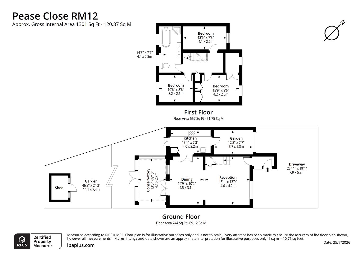 2, Pease Close, Hornchurch floorplan