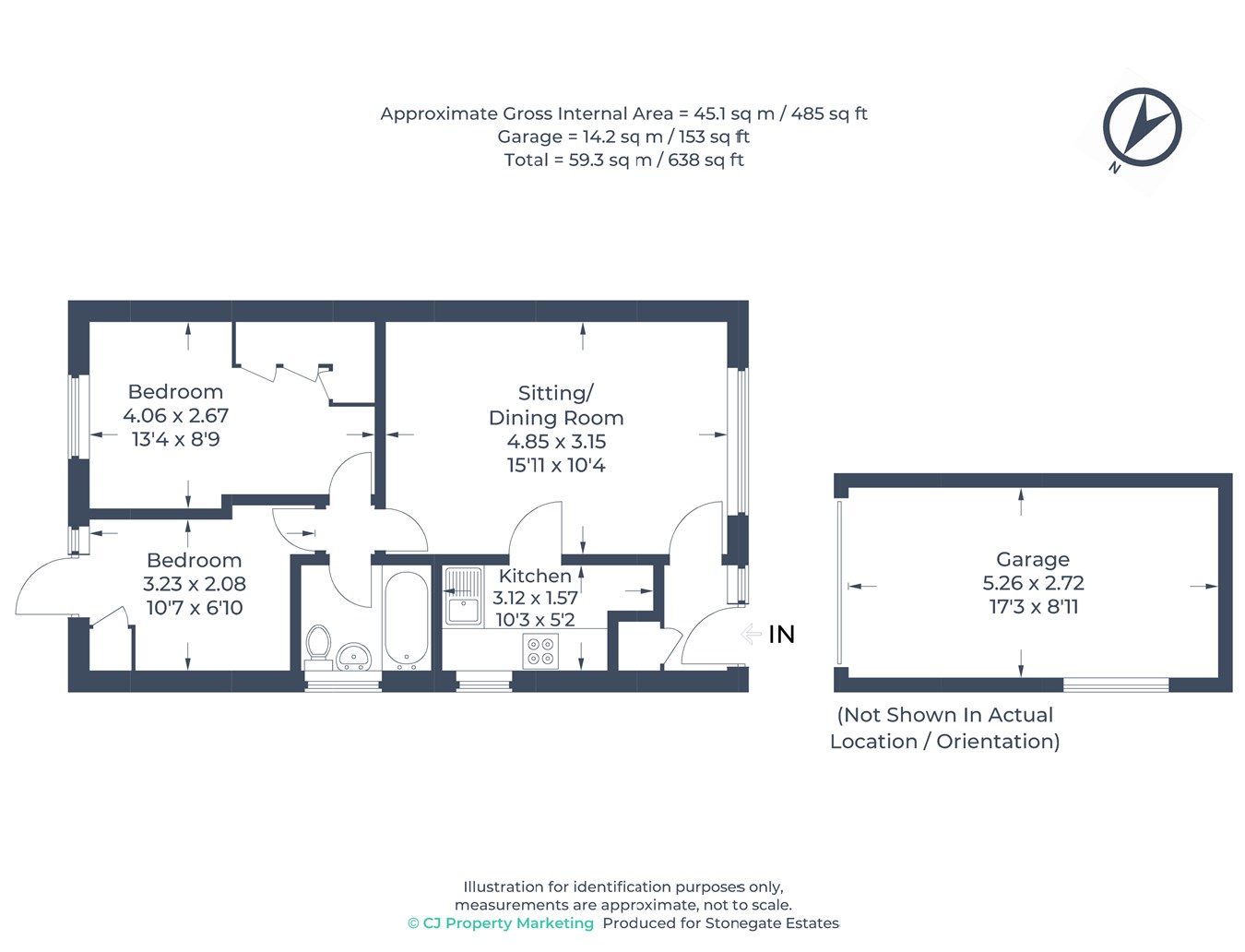 2 bed semidetached bungalow for sale in Browning Drive, Hitchin SG4