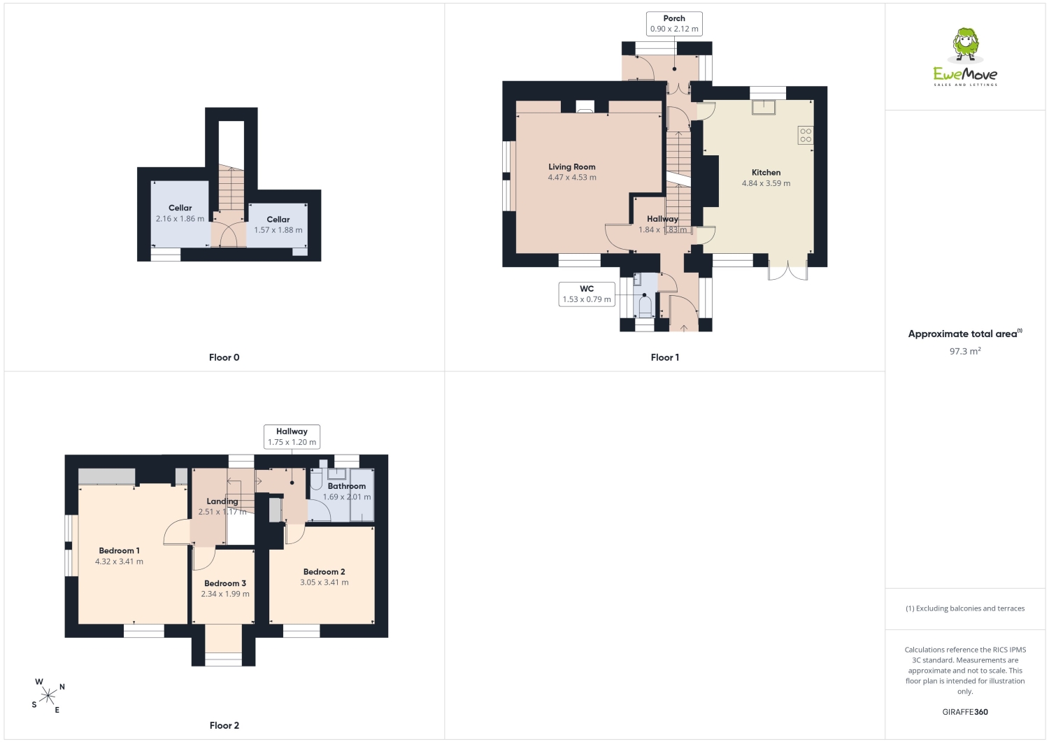 169, REINWOOD ROAD, HUDDERSFIELD floorplan