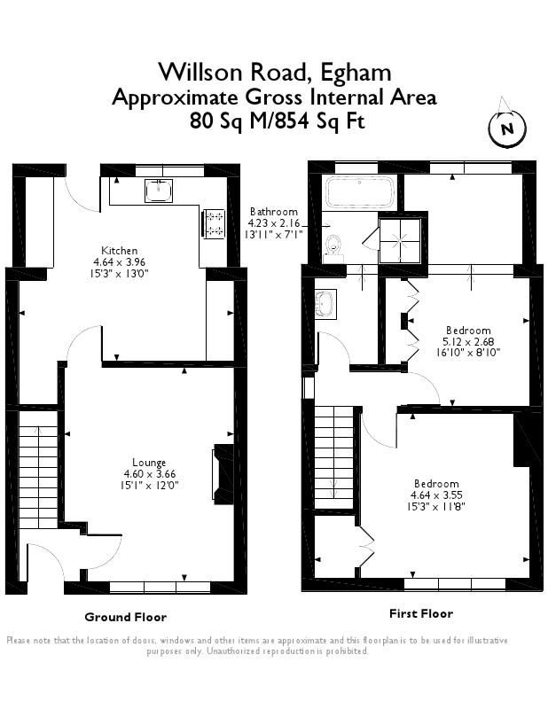 2 Bedrooms Terraced house for sale in Willson Road, Englefield Green, Egham TW20