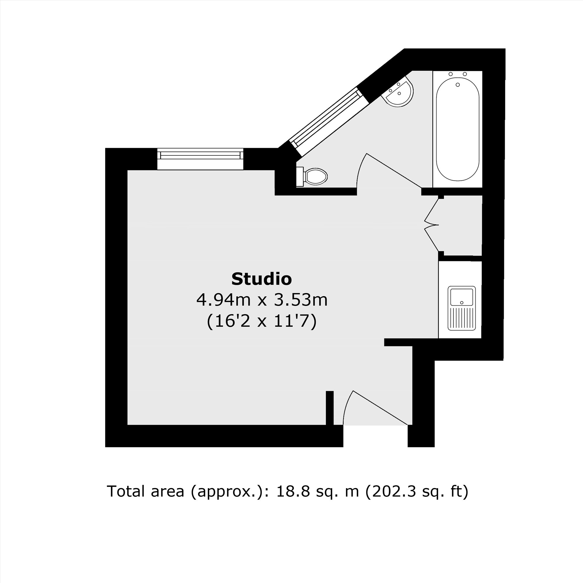 Flat 198, Russell Court, Woburn Place, London floorplan