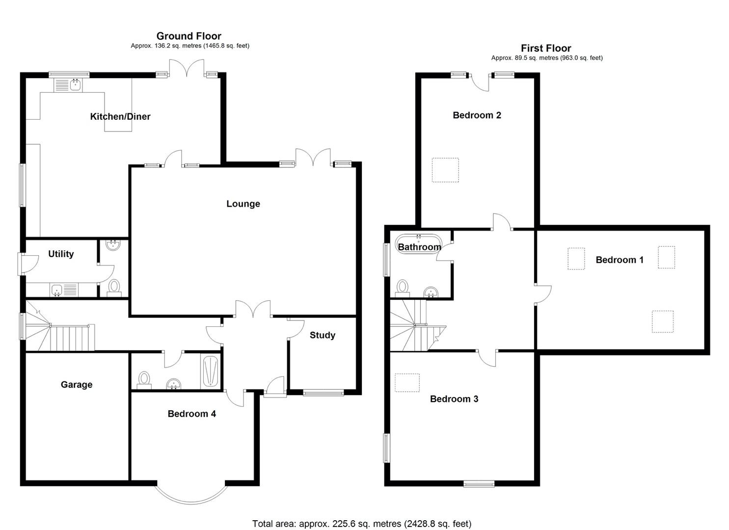 4 bed semidetached bungalow for sale in Station Road, Whitacre Heath