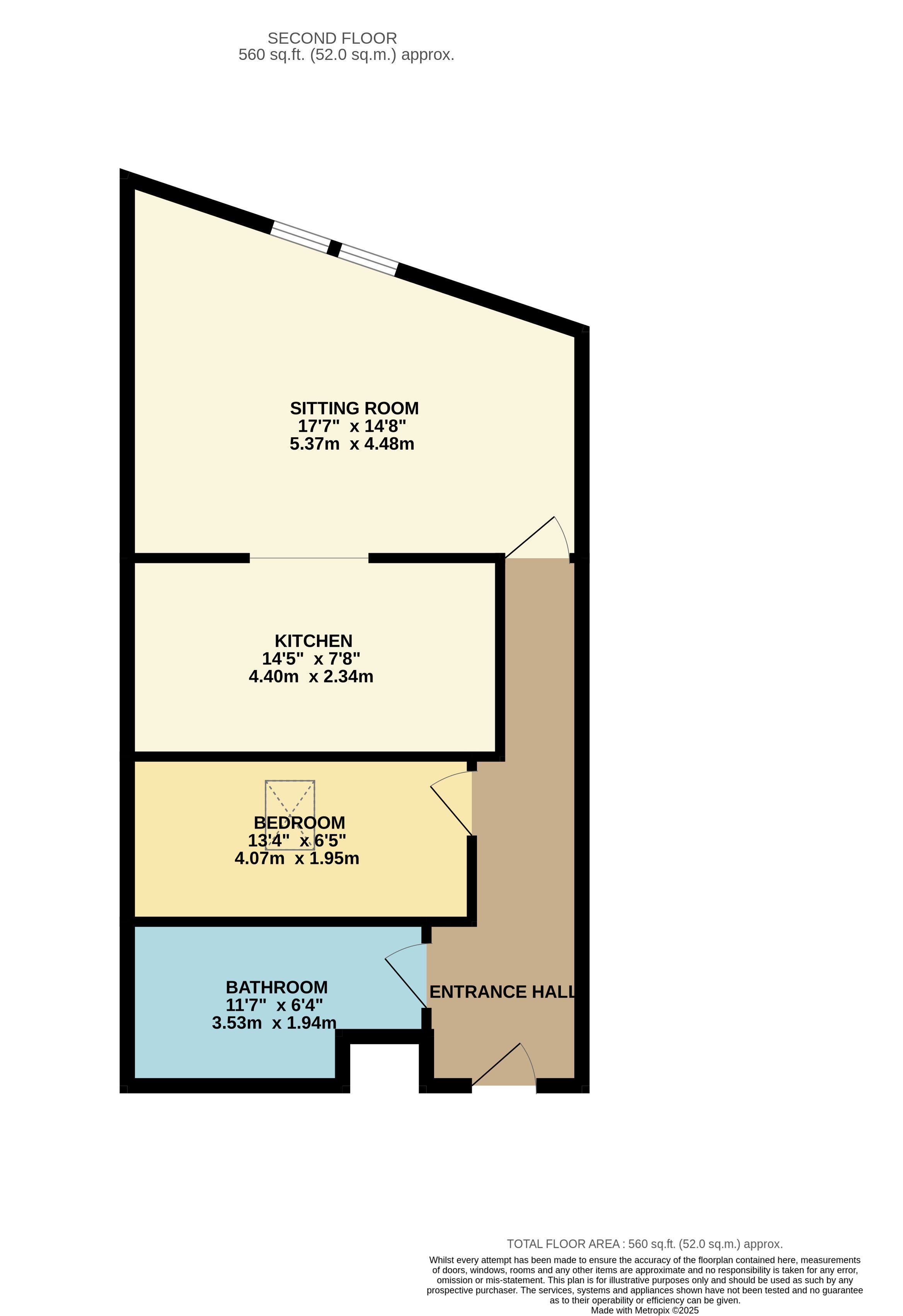 Flat 2, 8, Crown Square, Matlock floorplan