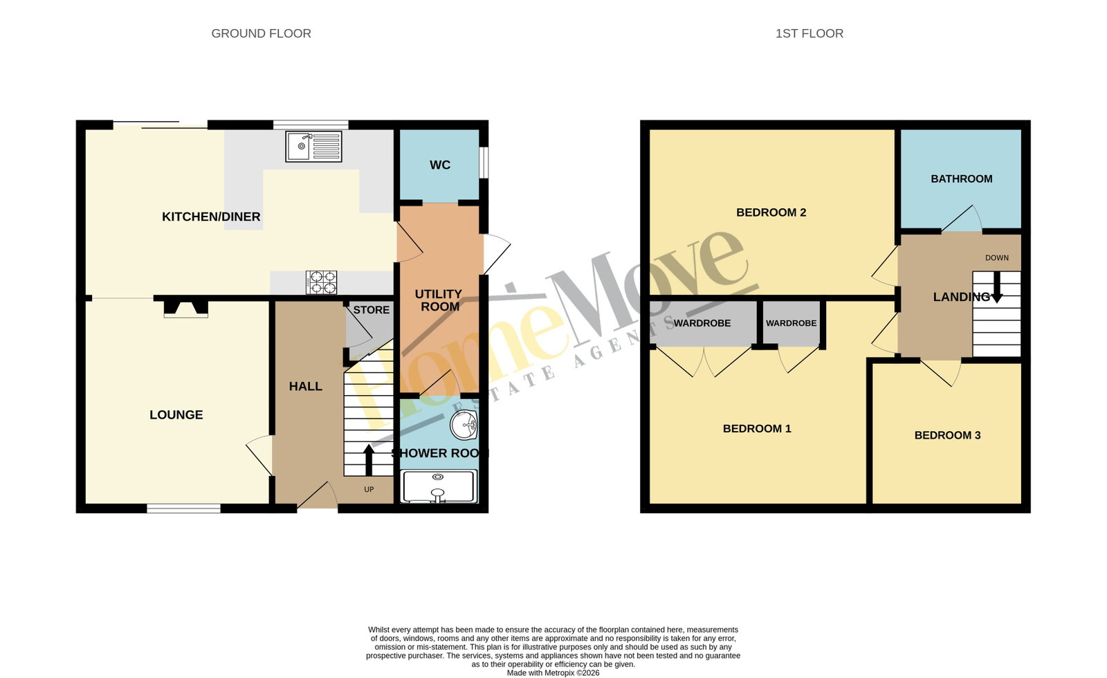 13, Brookes Grove, Corby floorplan