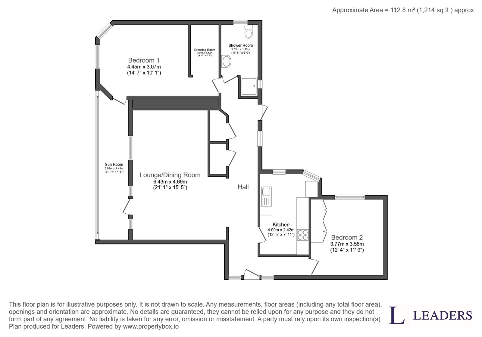 Flat 6, Fountain Court, 19 Durley Gardens floorplan
