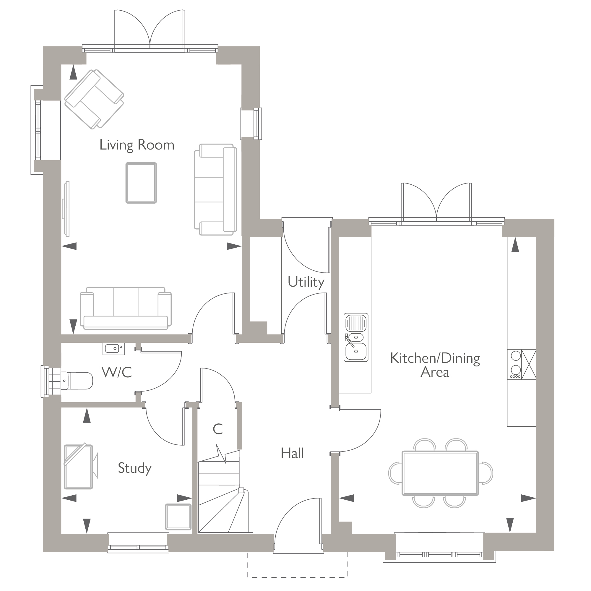Plot 1, Woodside View, Bishops Green floorplan