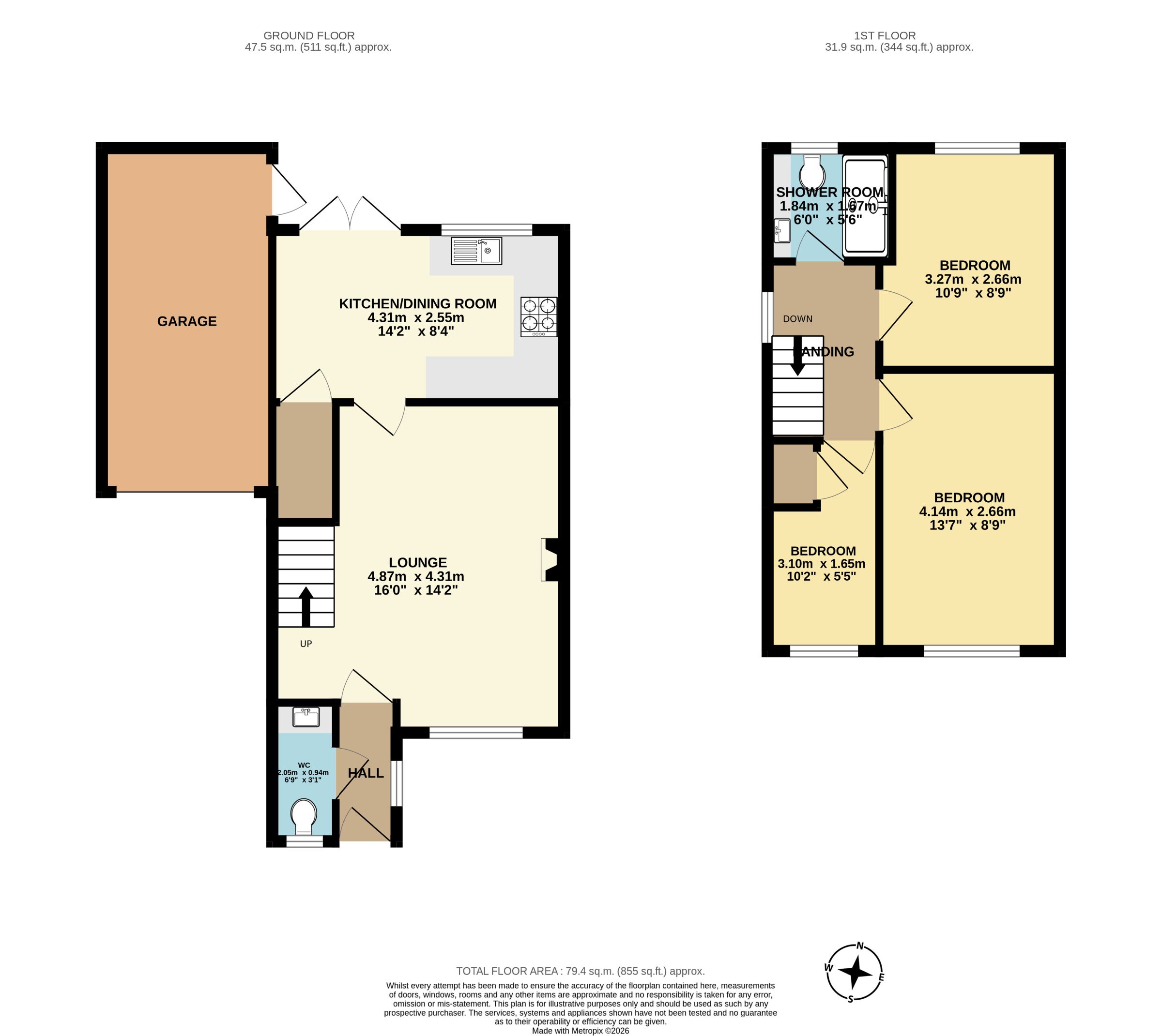 6 New Park Road, Paignton floorplan
