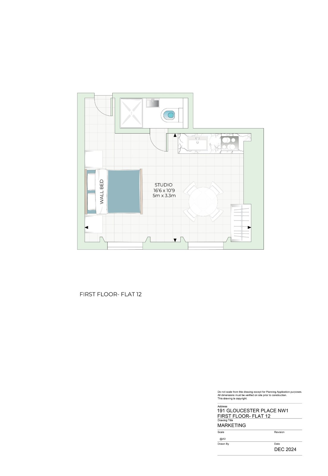 12, 191, Gloucester Place, London floorplan