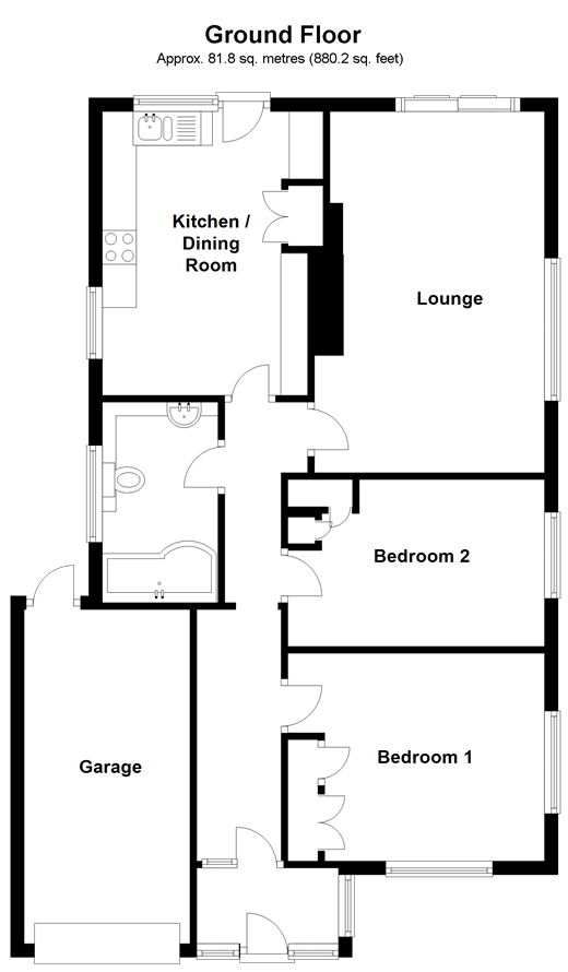 2 Bedrooms Detached bungalow for sale in Quakers Close, Hartley, Longfield, Kent DA3