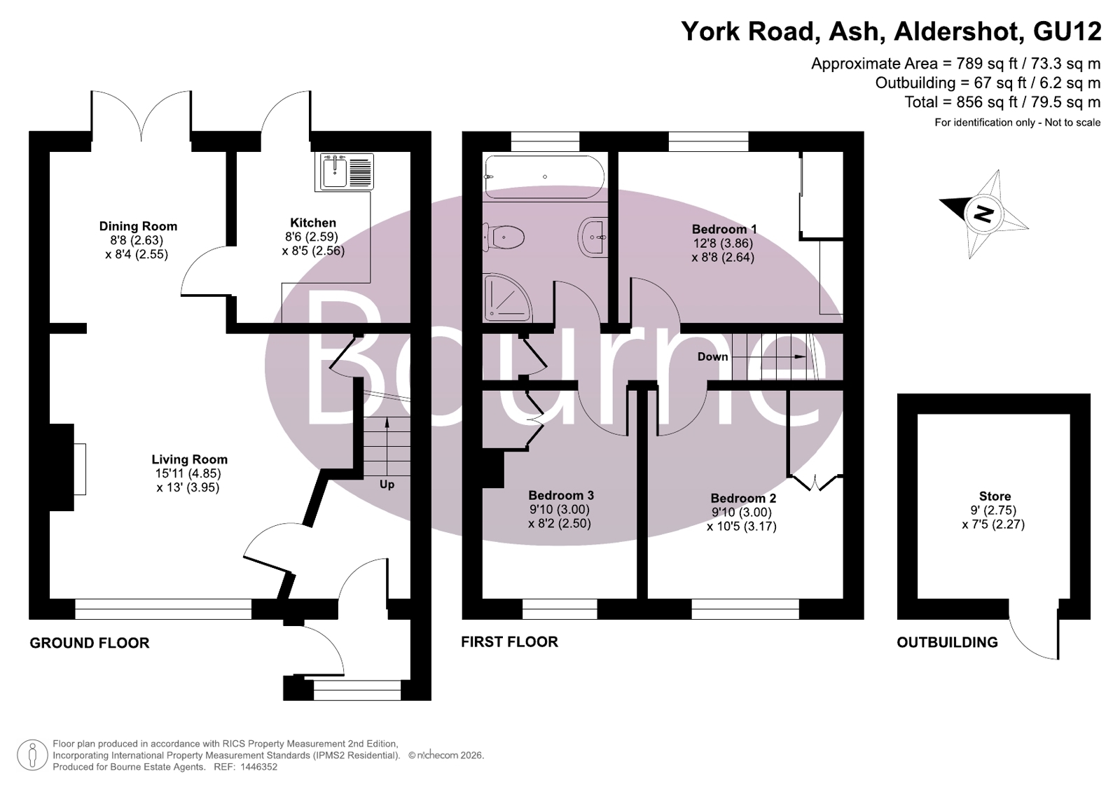 17, York Road, Ash floorplan
