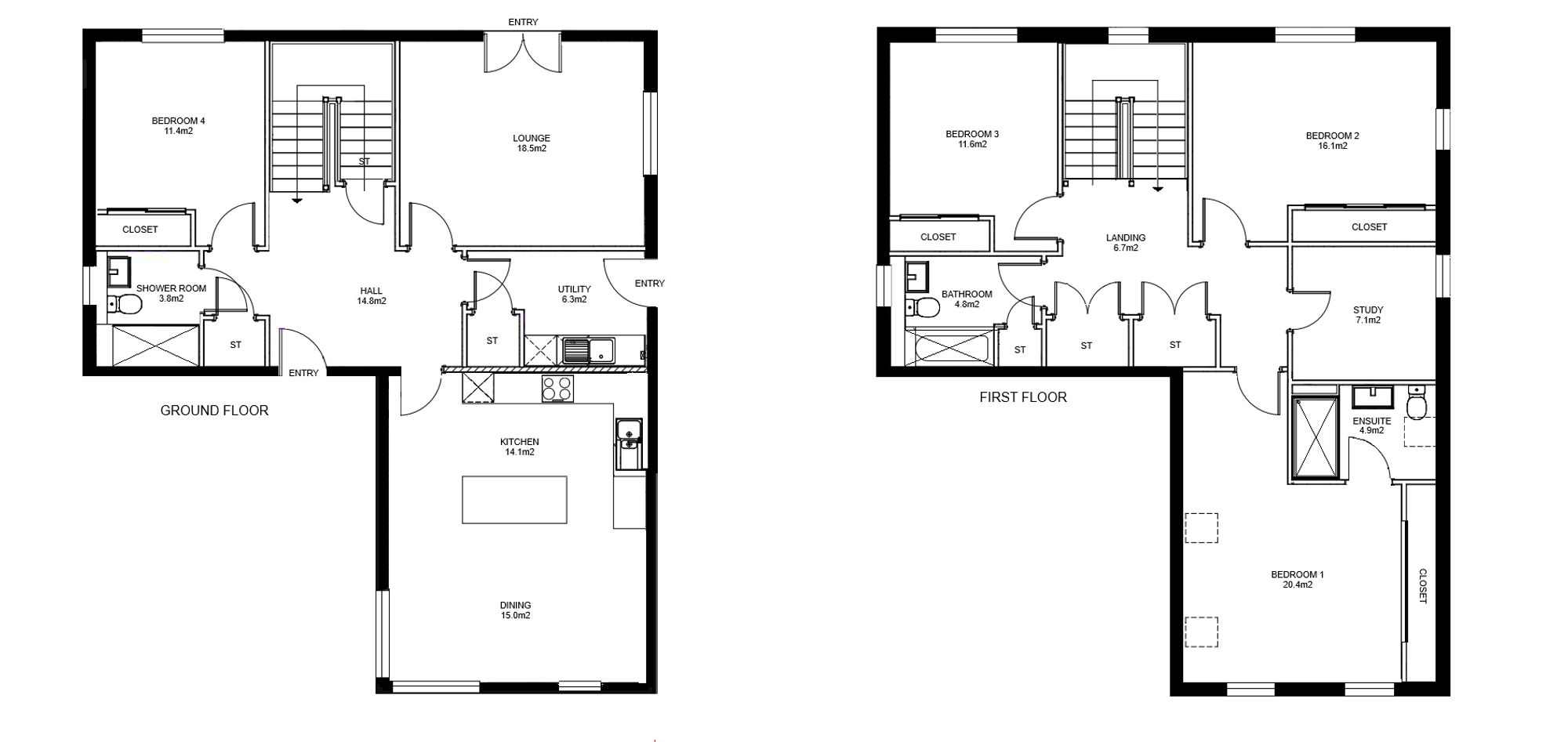 Prior's House Arnprior, Stirling floorplan