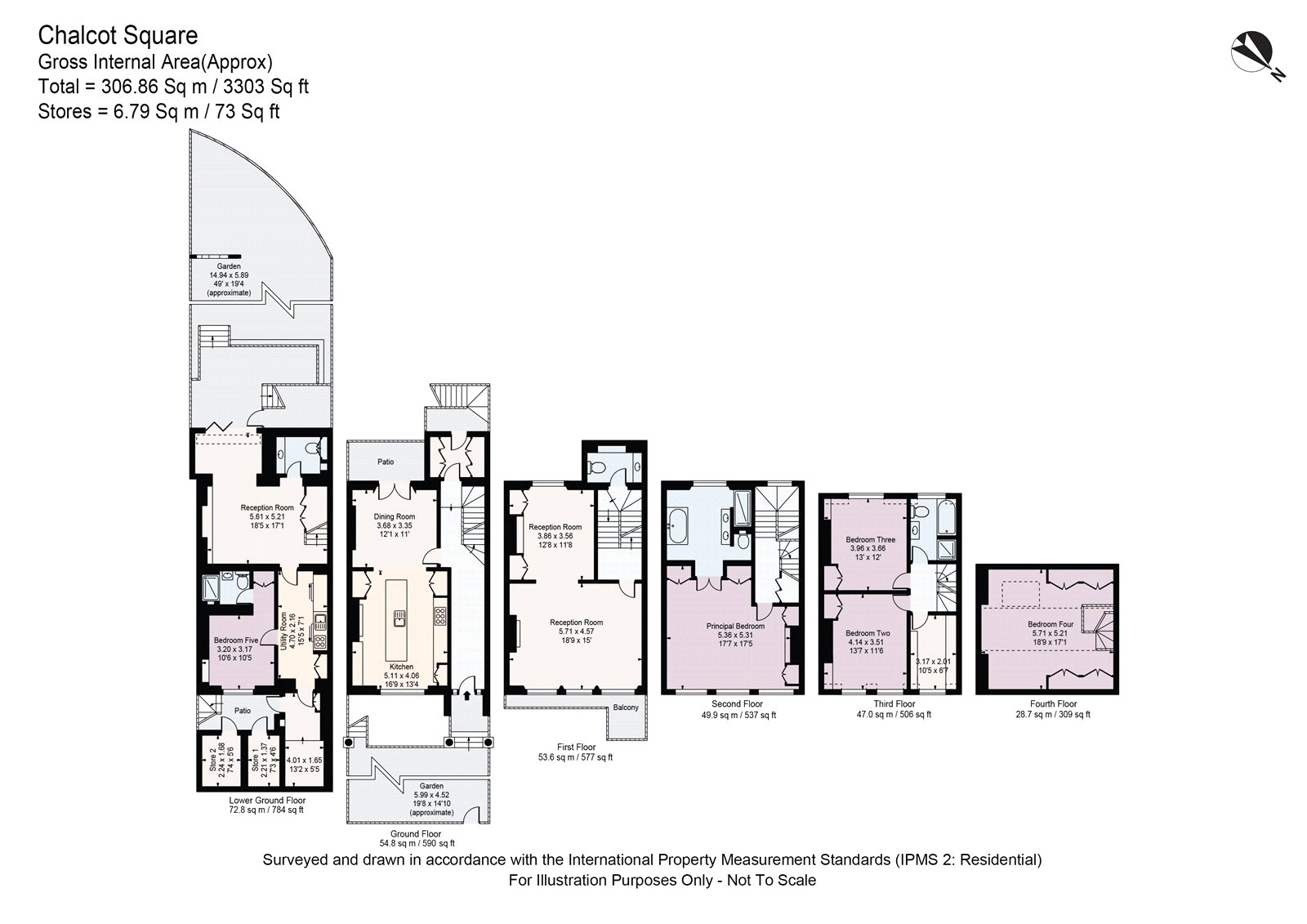 5, Chalcot Square, London floorplan