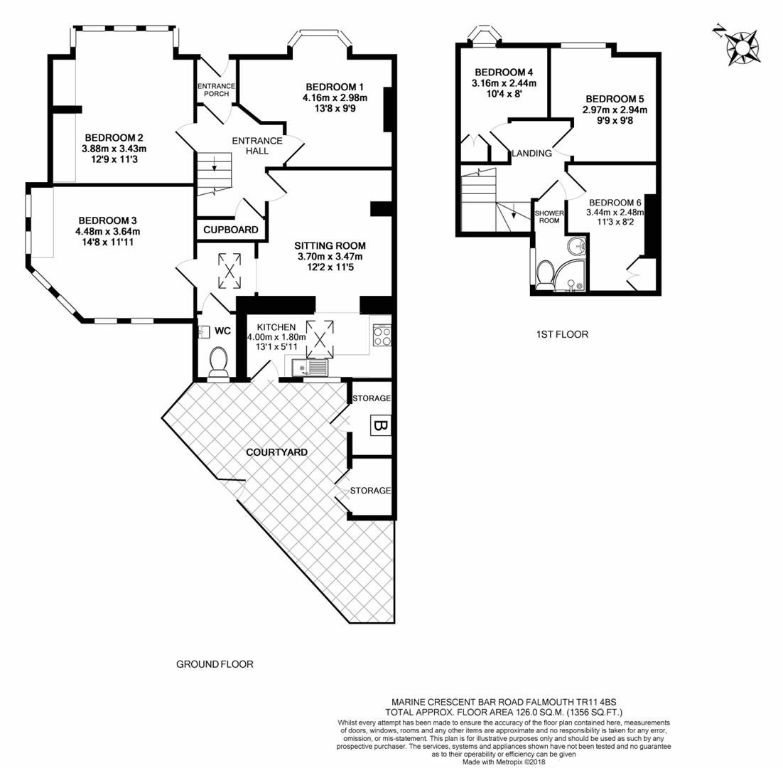 1, Marine Crescent, Falmouth floorplan