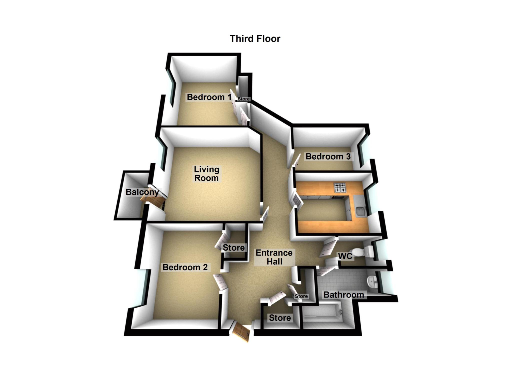 Lewisham Hill, Lewisham, London SE13, 3 bedroom flat for sale
