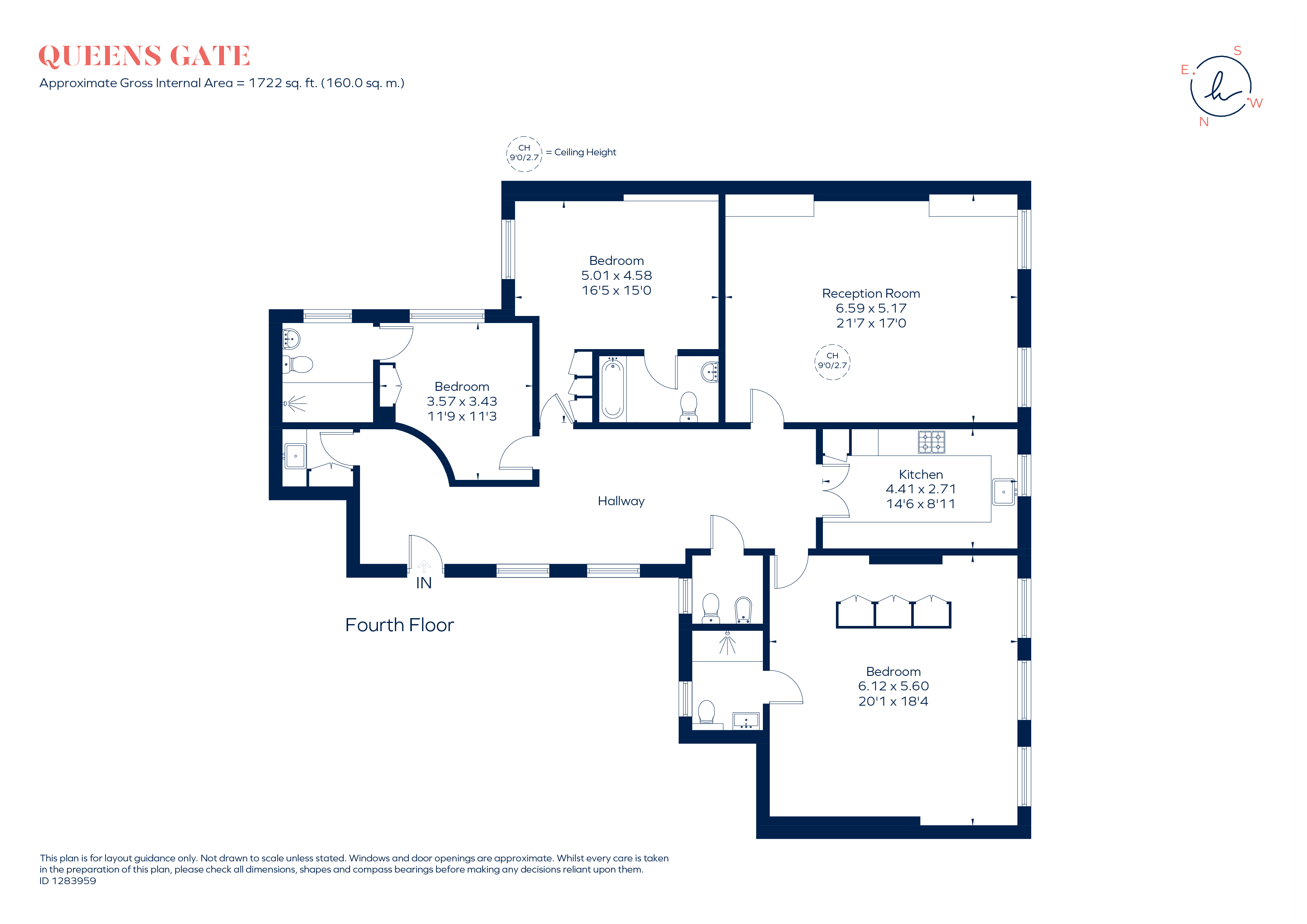 Flat 18, 169, Queen's Gate, London floorplan