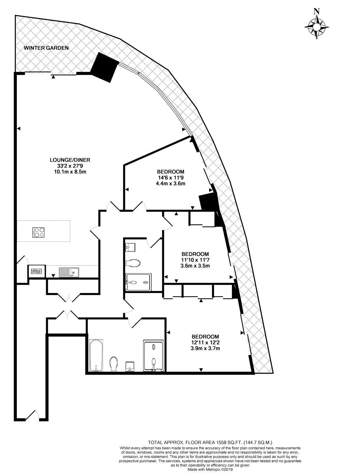 3 Bedrooms Flat to rent in One Blackfriars, 1-16 Blackfriars Road, London SE1