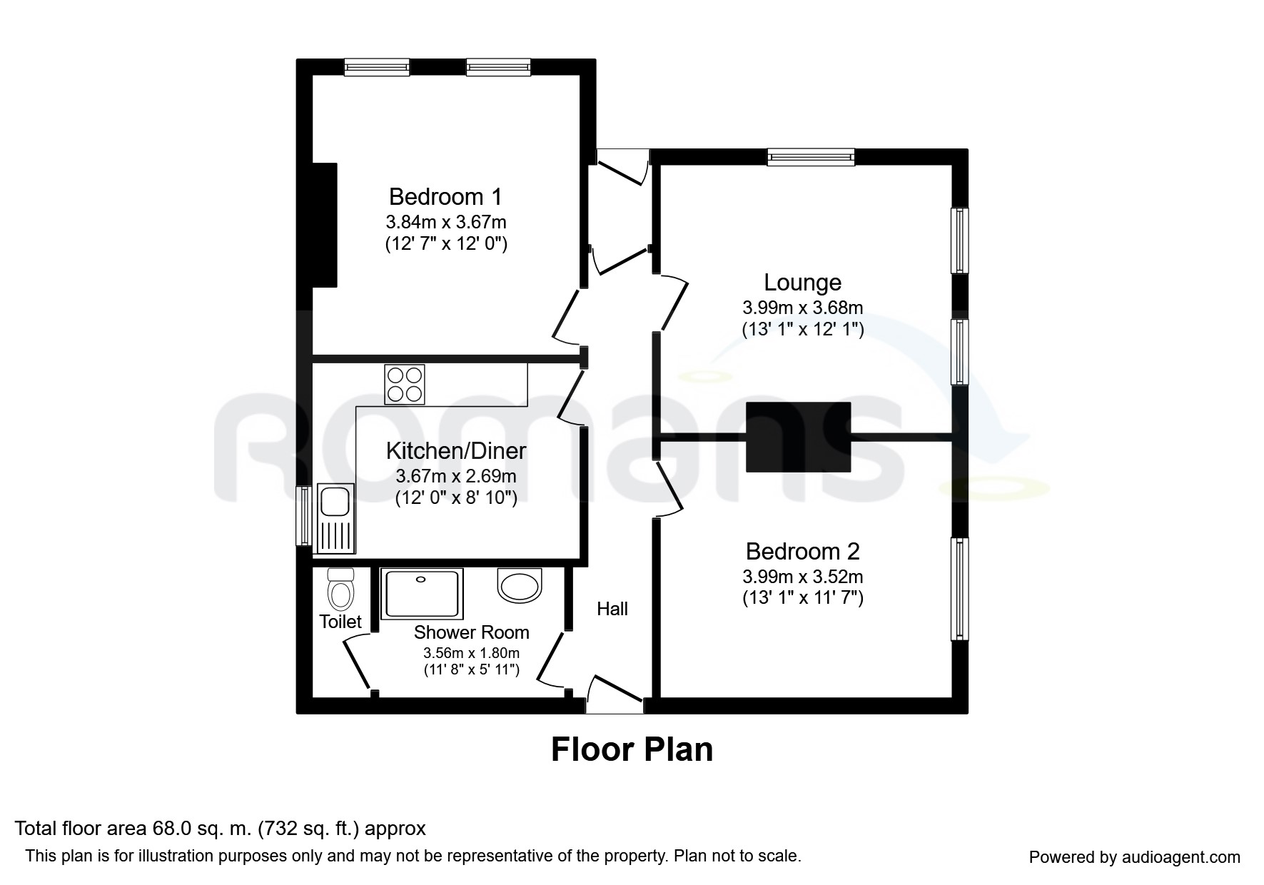 Flat 1 The Old Courthouse, Hughenden Road, High Wycombe floorplan