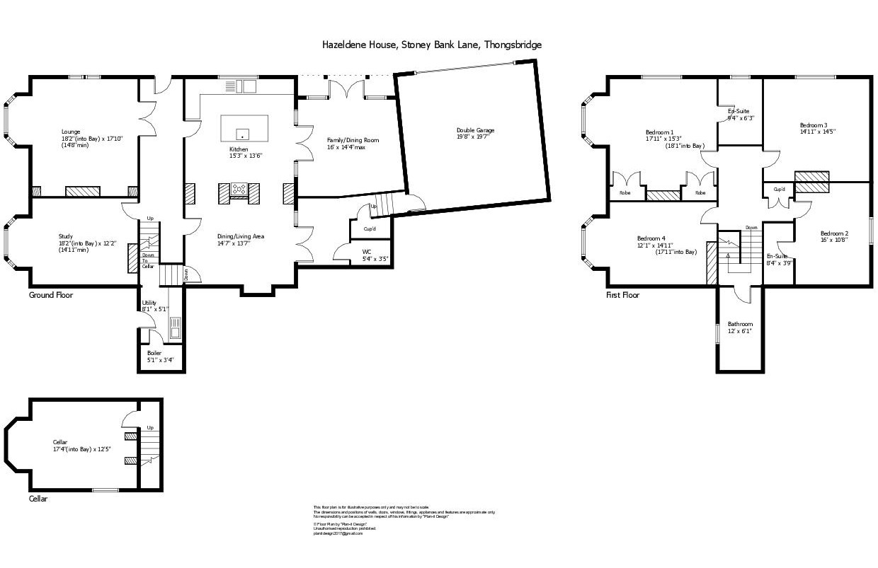 Hazeldene House,, Stoney Bank Lane, Holmfirth floorplan