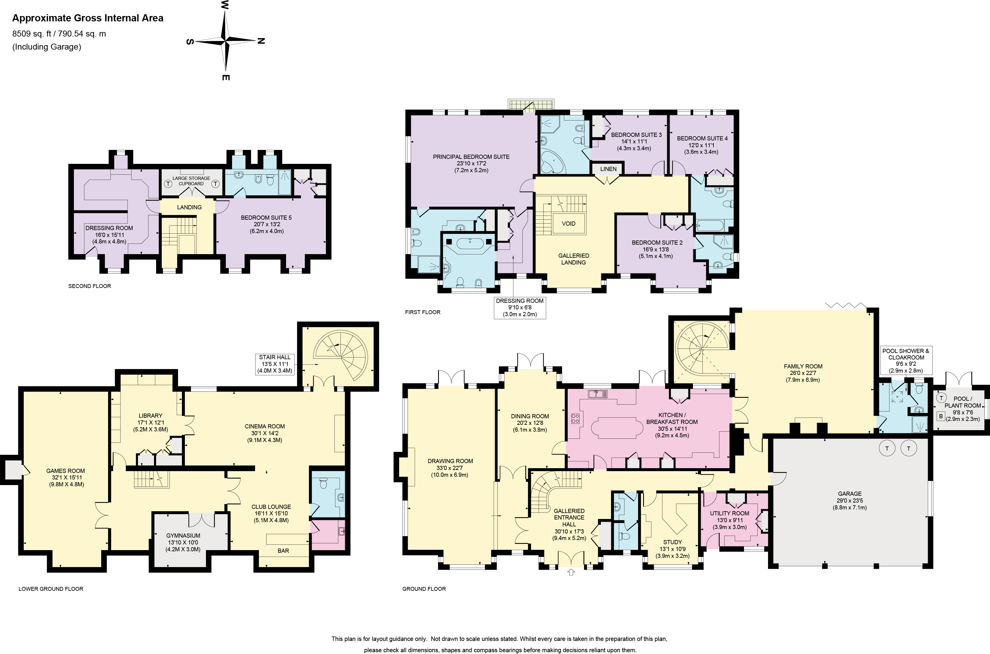 Hawthorn House, 6, Abbotswood Drive, St George's Hill floorplan