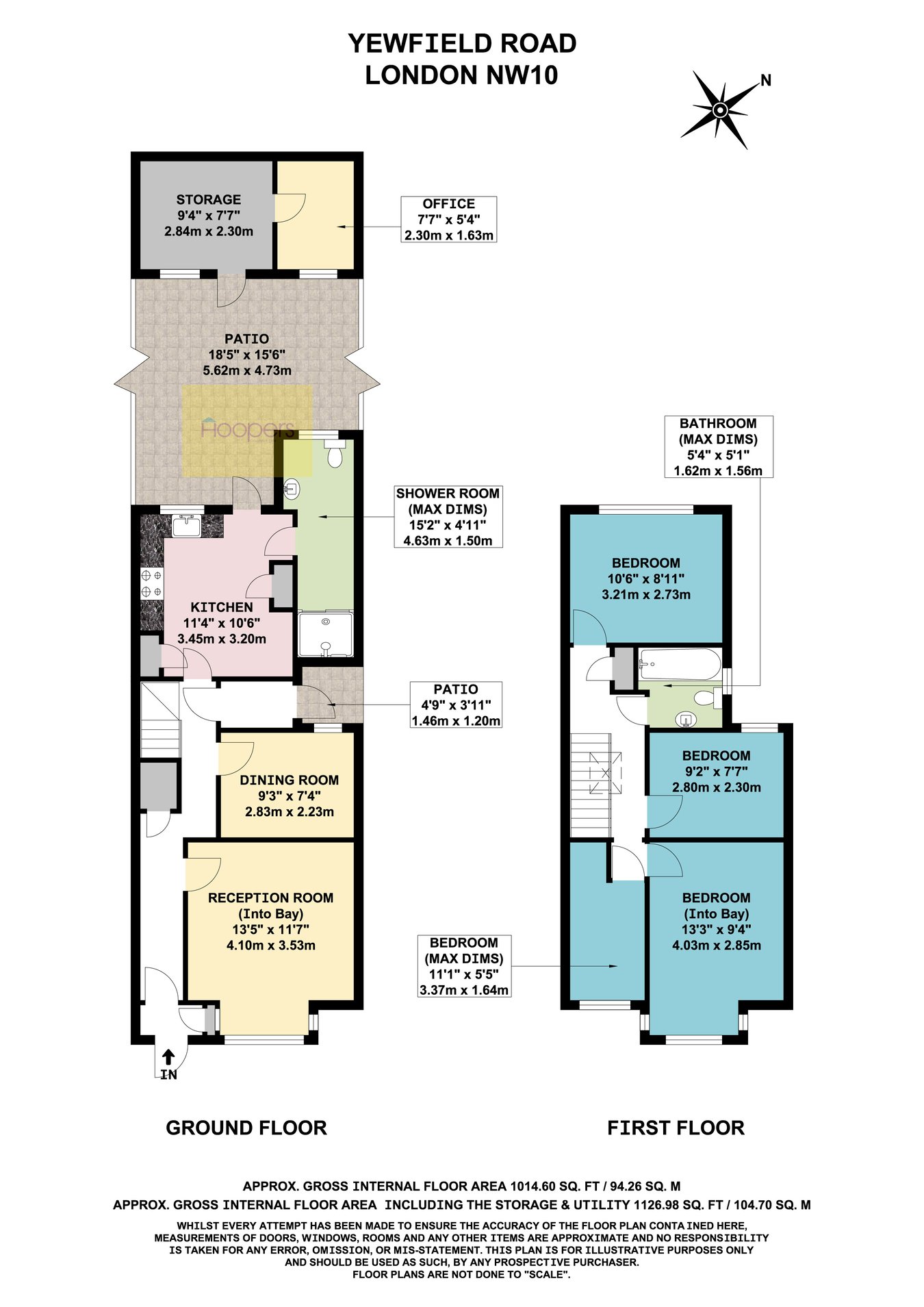 20, Yewfield Road, London floorplan