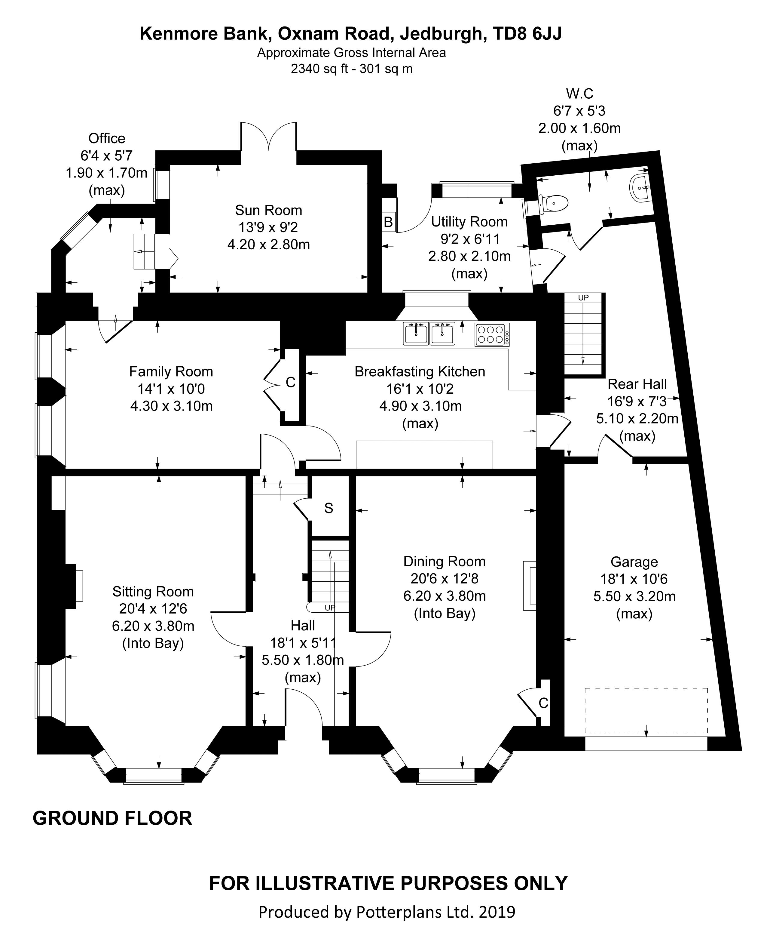6 Bedrooms Detached house for sale in Kenmore Bank, Oxnam Road, Jedburgh TD8