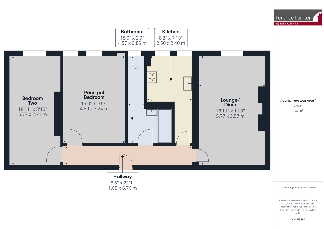 Grand Mansions, Queens Gardens, Broadstairs floorplan
