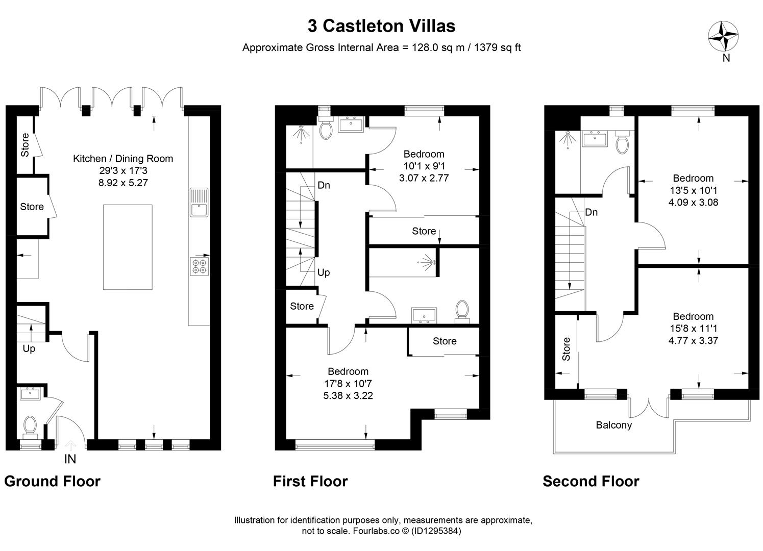 3, Castleton Villas, London Road, Cheltenham floorplan