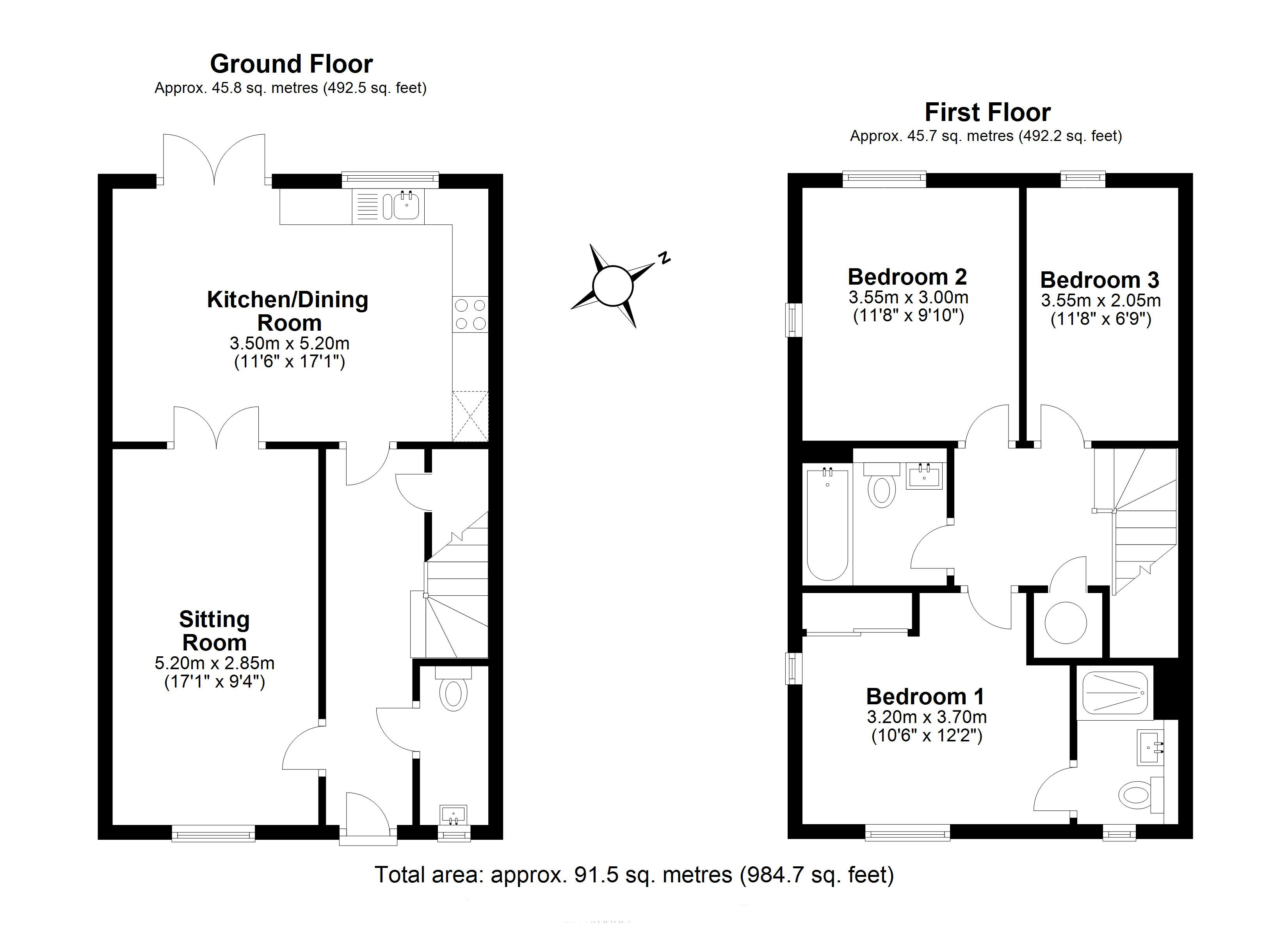 3 Bedrooms End terrace house for sale in Osprey Drive, Trumpington, Cambridge CB2