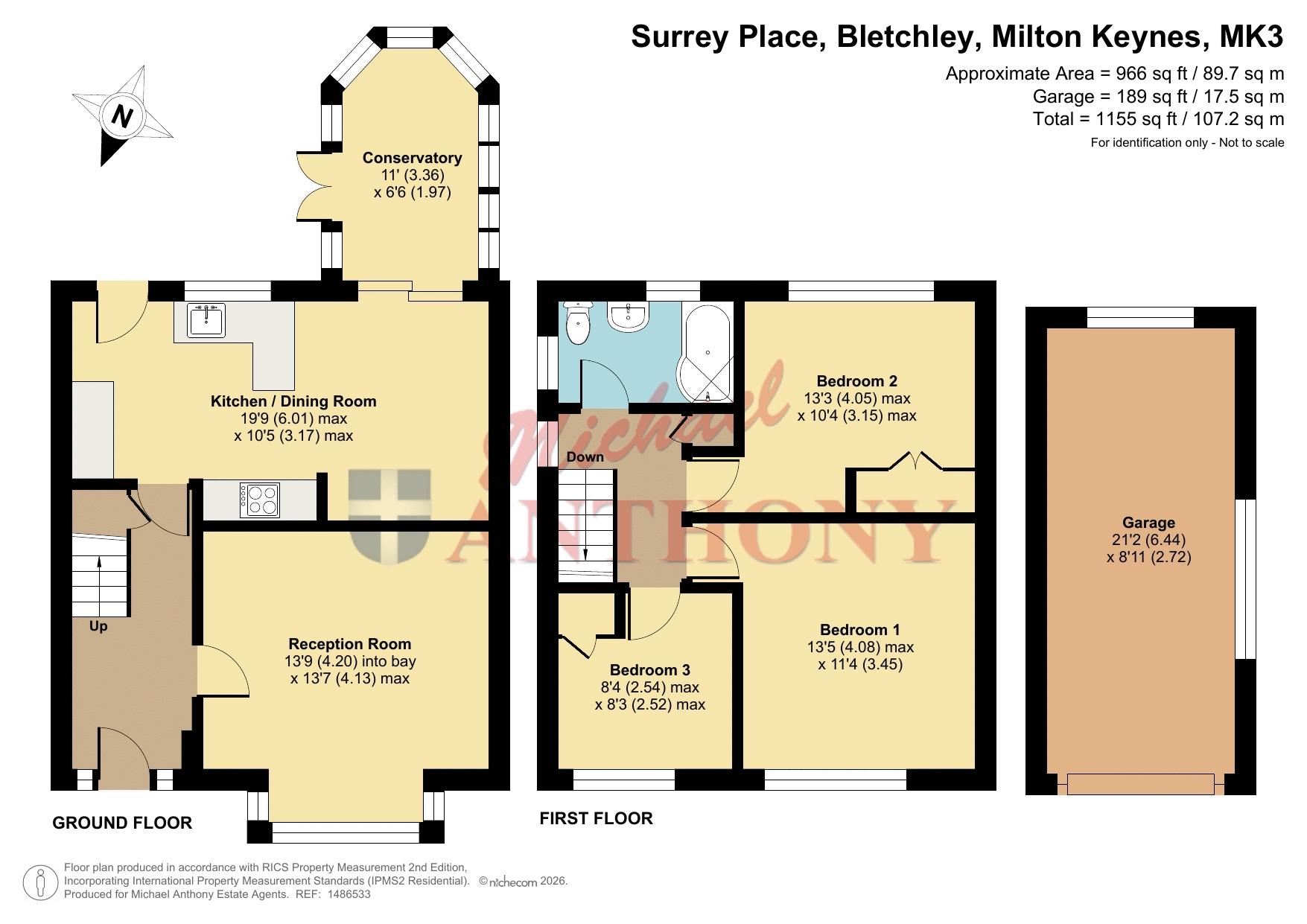 46, Surrey Place, Milton Keynes floorplan