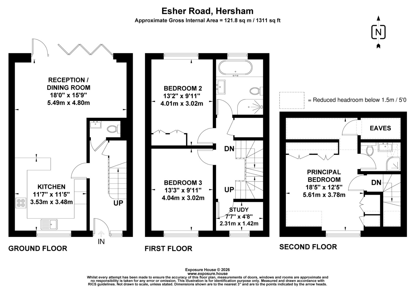 26, Esher Road, Walton-on-Thames floorplan