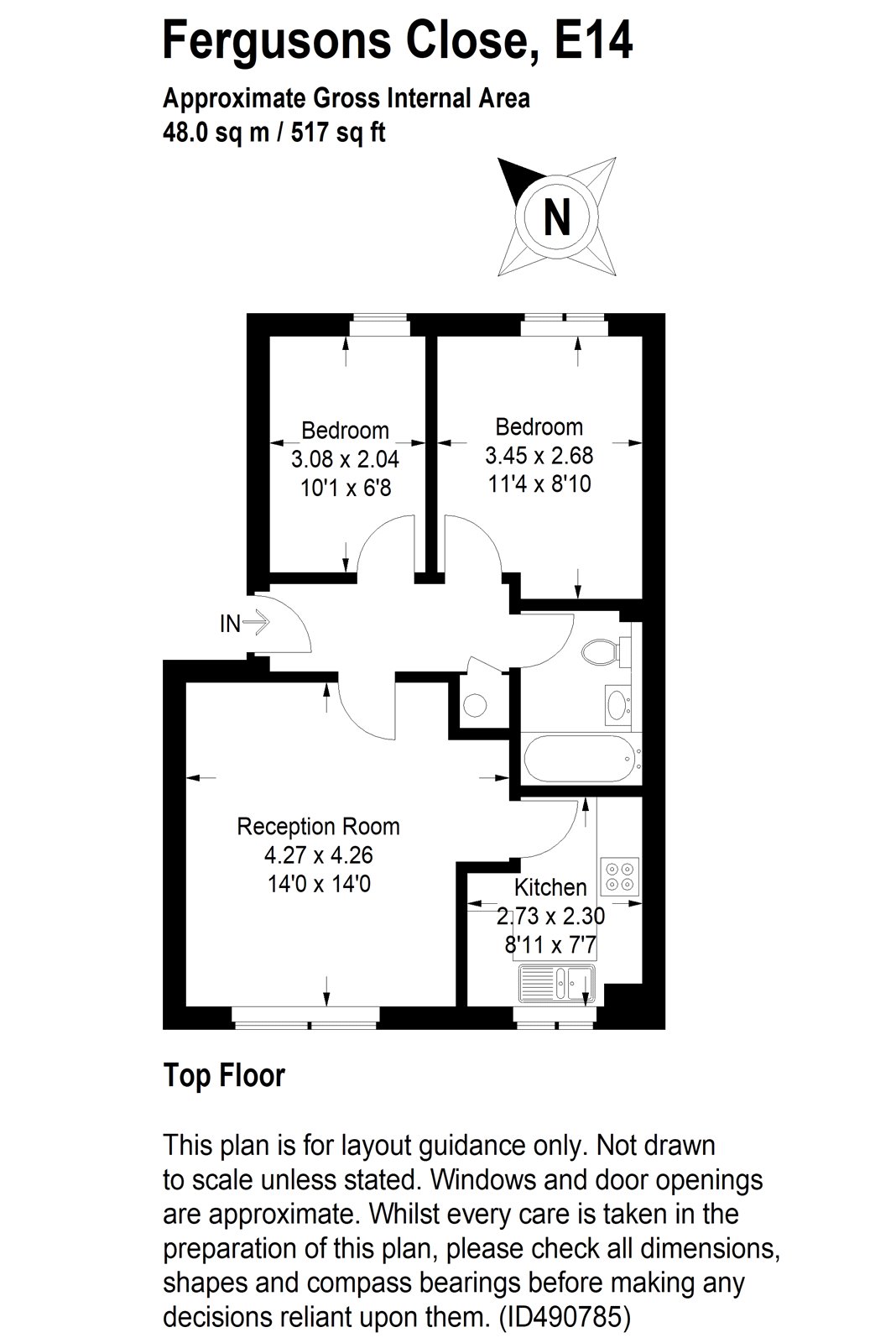 2 Bedrooms Flat to rent in Ferguson Close, London E14