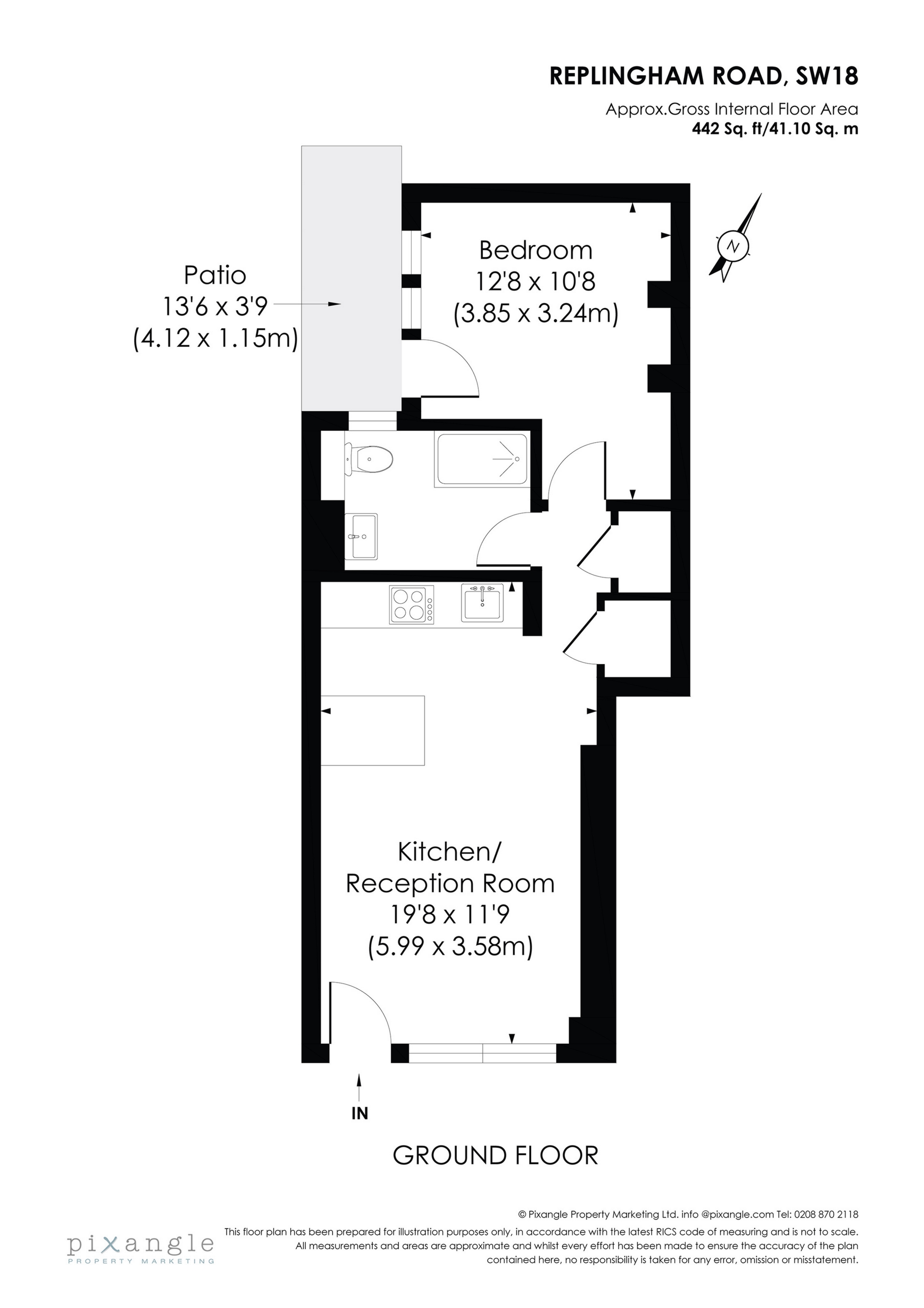 1 Bedrooms Flat to rent in Replingham Road, Southfields SW18