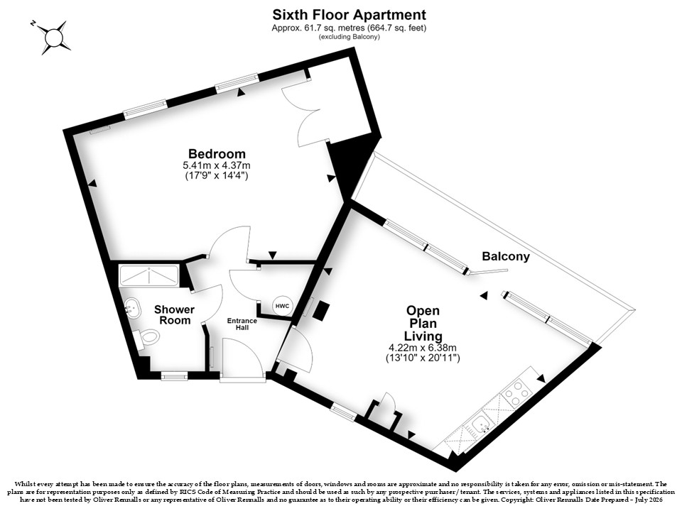 Phoenix Point - Sixth Floor, Poplar Place, London floorplan