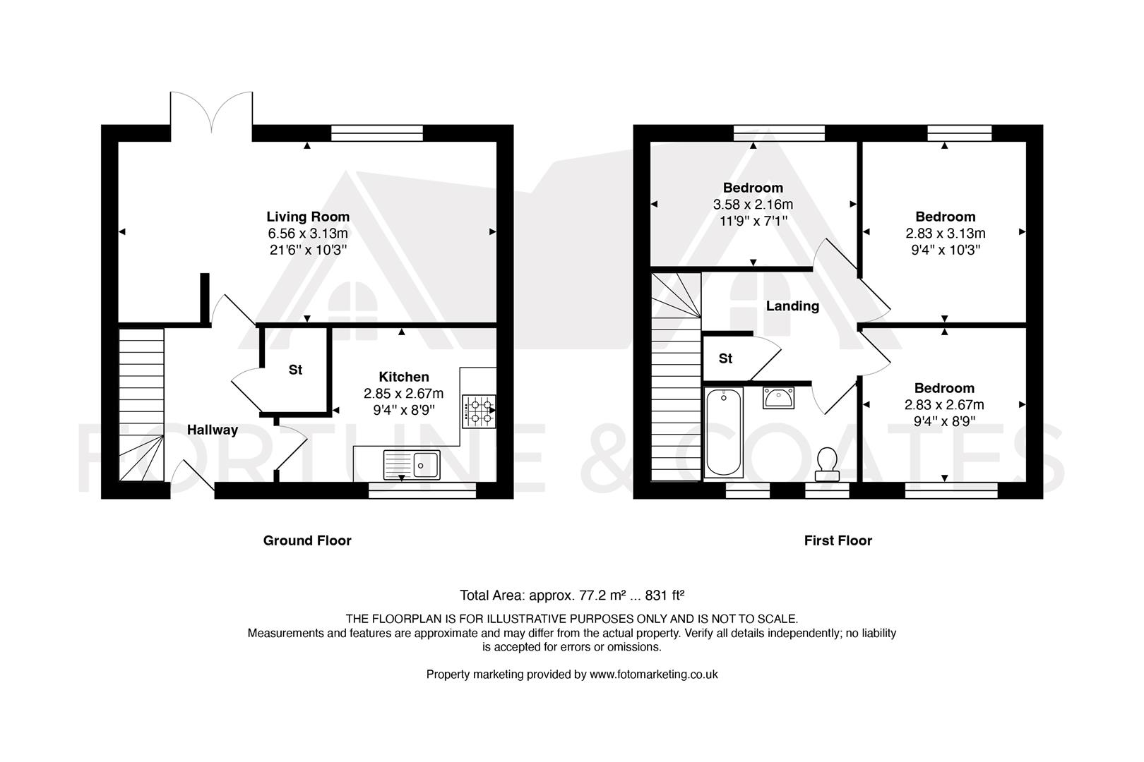 105, Green Hills, Harlow floorplan
