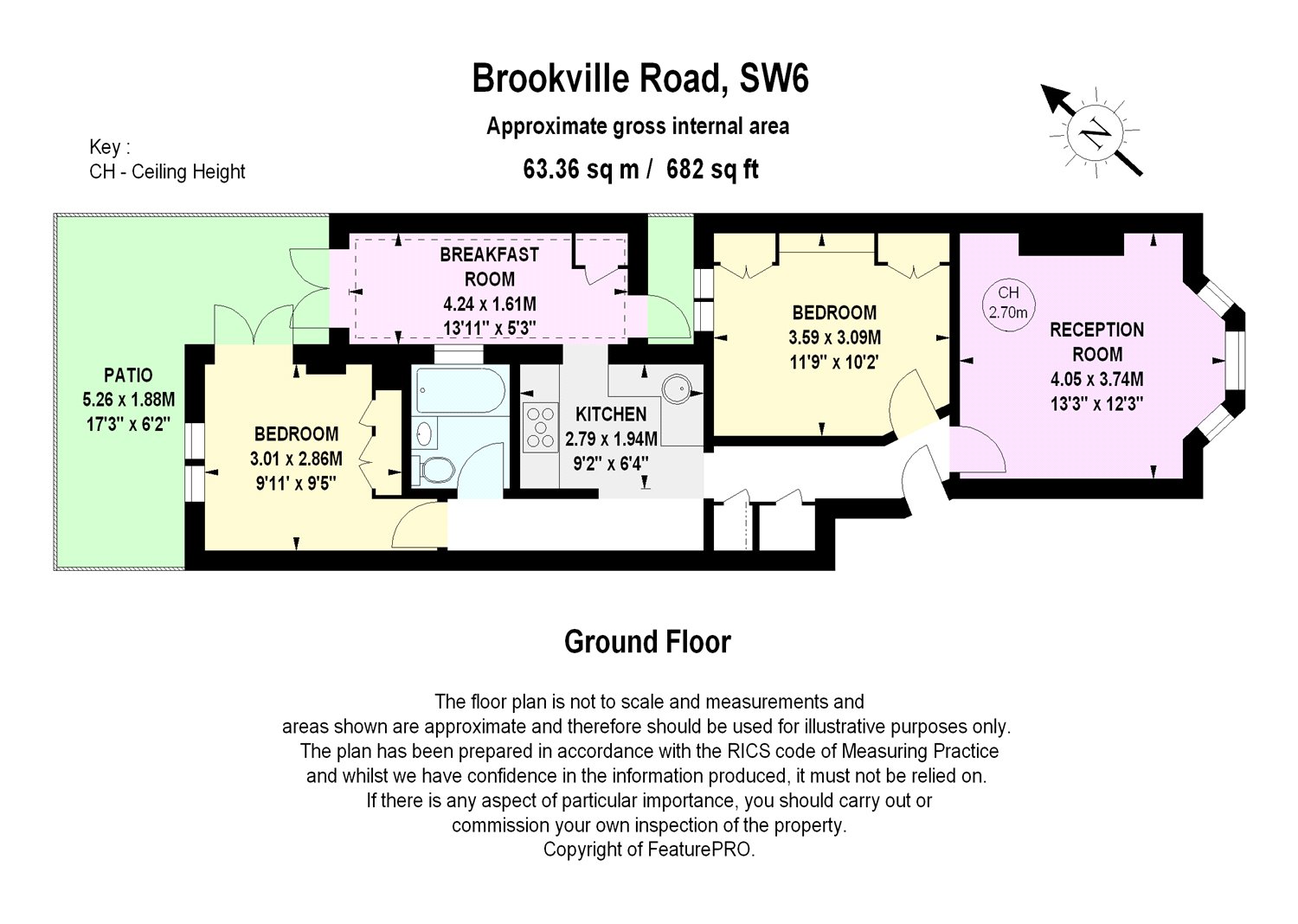 2 Bedrooms Flat to rent in Brookville Road, London SW6