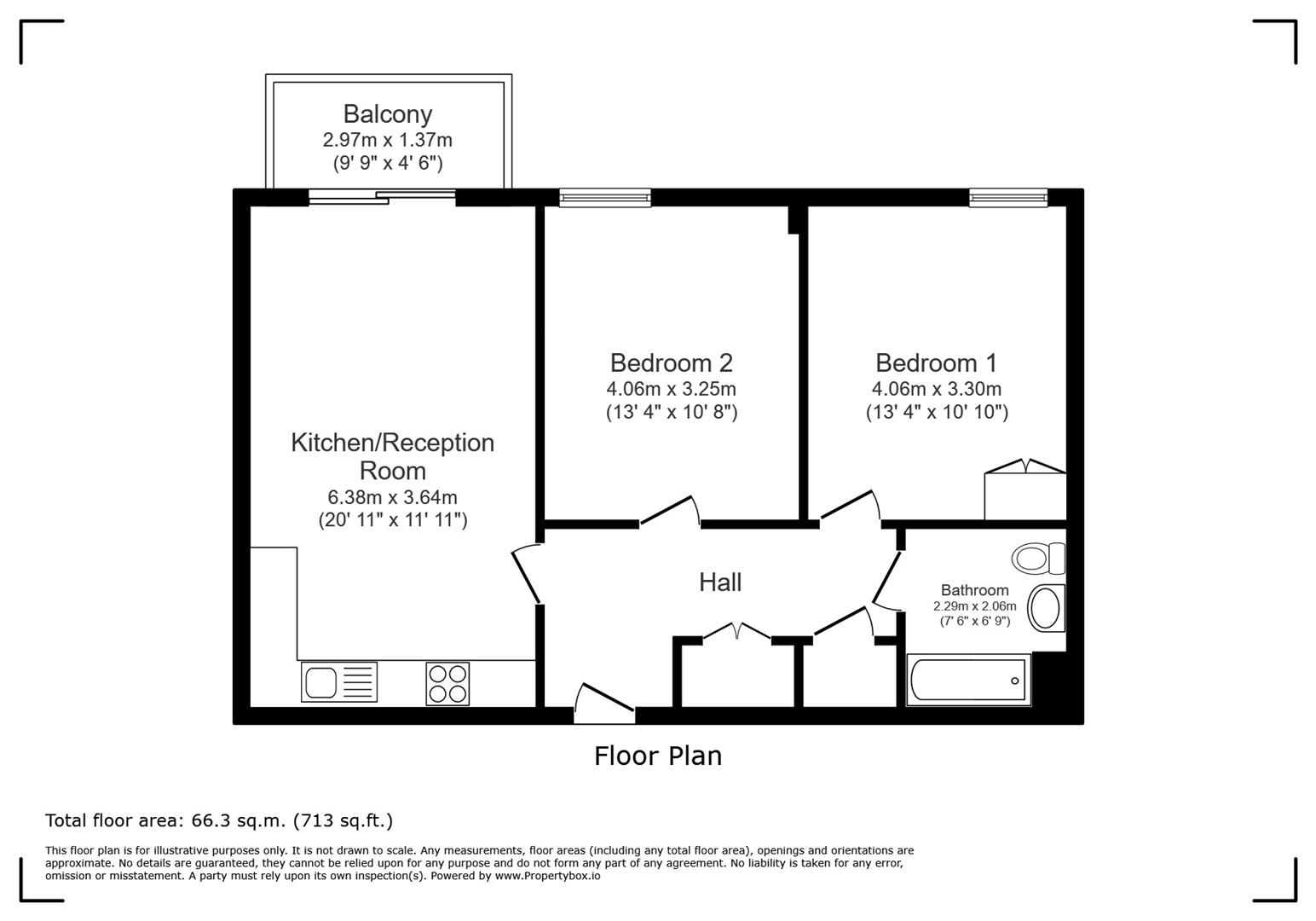 Flat 503 Jantzen House, Ealing Road, Brentford floorplan