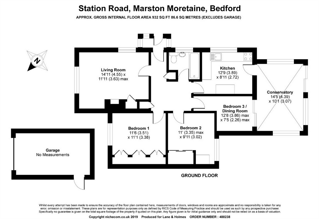 2 Bedrooms Detached bungalow for sale in Station Road, Marston Moretaine, Bedford MK43