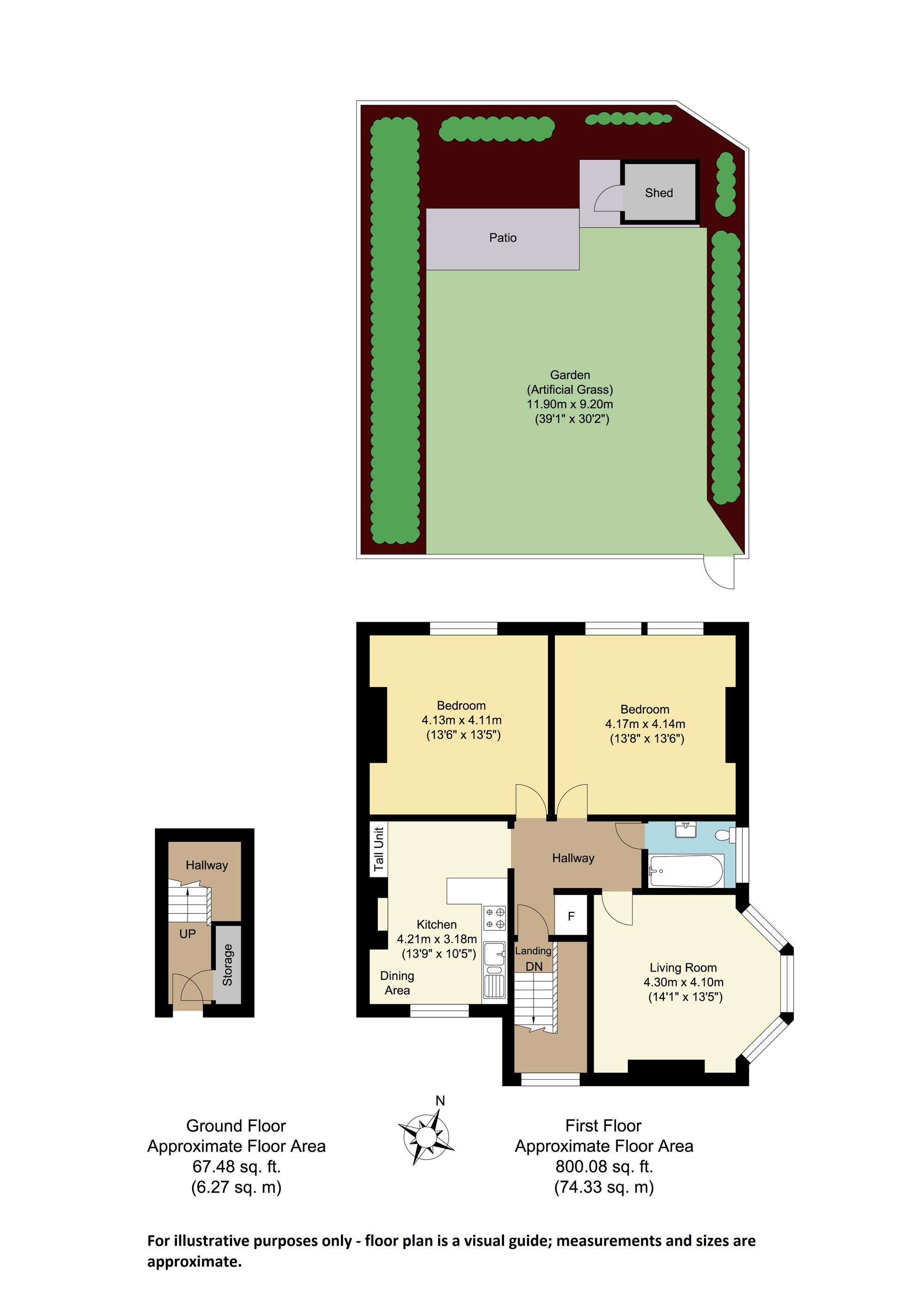 130b Friern Park, London floorplan